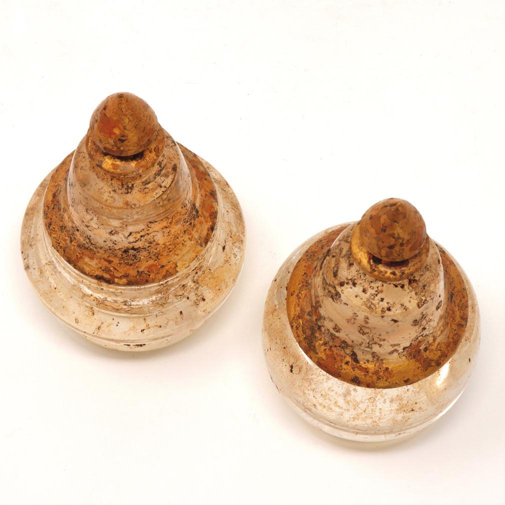 A Pair of Burmese Rock Crystal Reliquaries For Sale 3