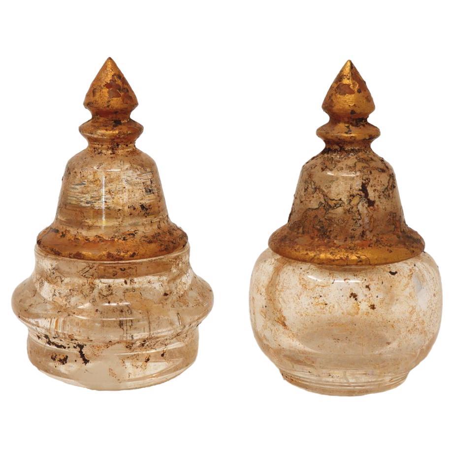 A Pair of Burmese Rock Crystal Reliquaries For Sale