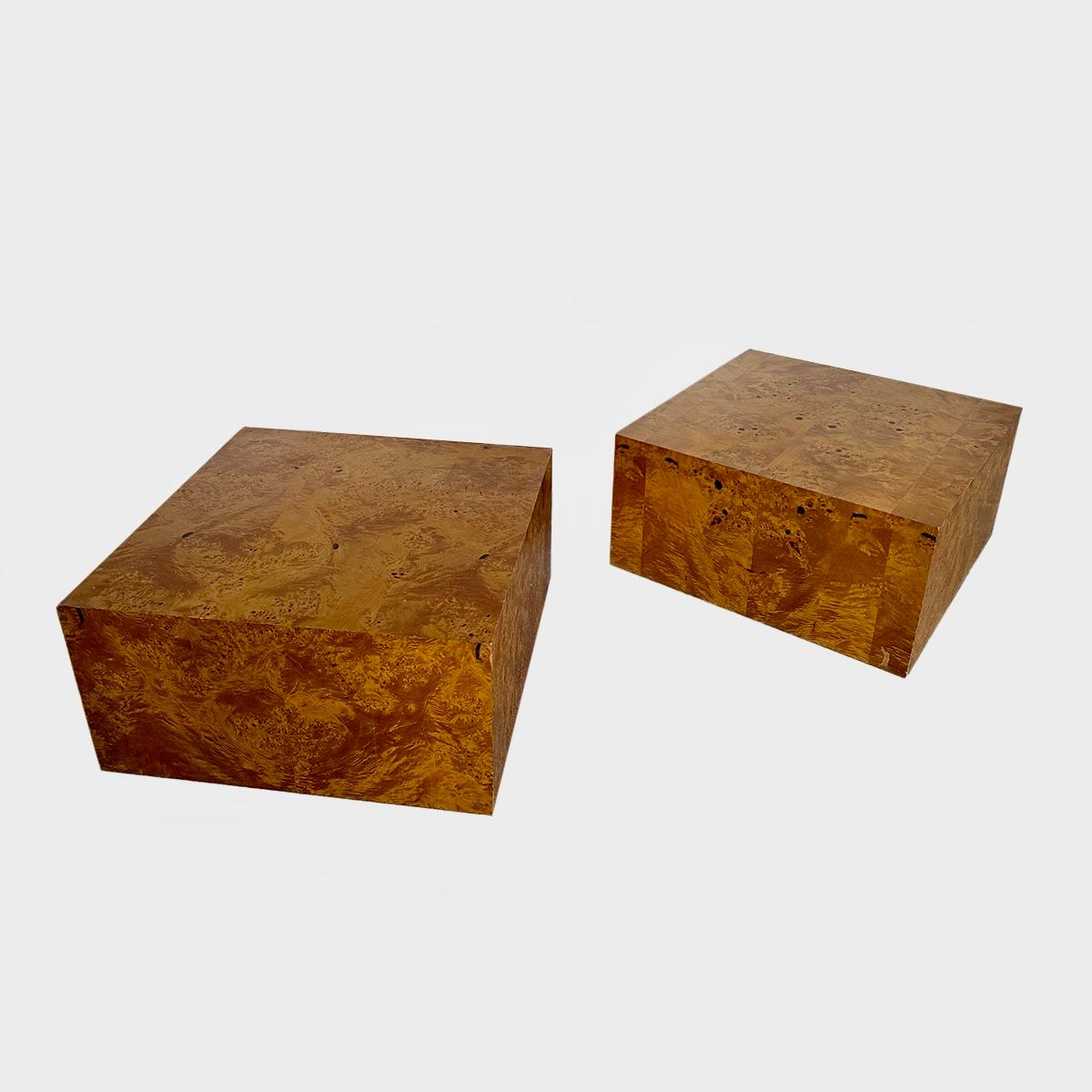 Ein Paar Beistelltische oder Beistelltische aus Wurzelholz von Roche Bobois (Hollywood Regency) im Angebot