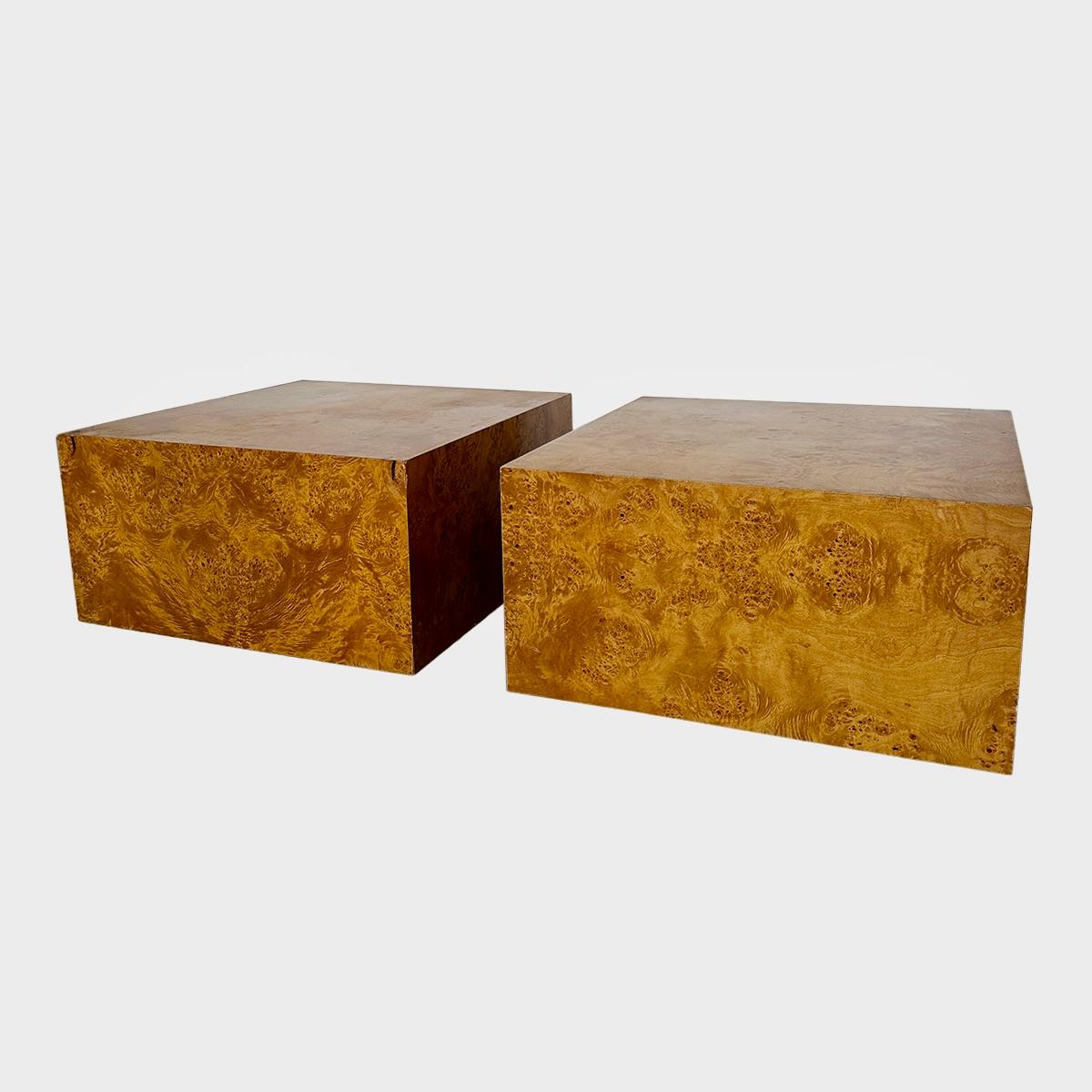 Ein Paar Beistelltische oder Beistelltische aus Wurzelholz von Roche Bobois (Französisch) im Angebot