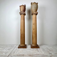 A Pair Of C19th Classical Pine Columns