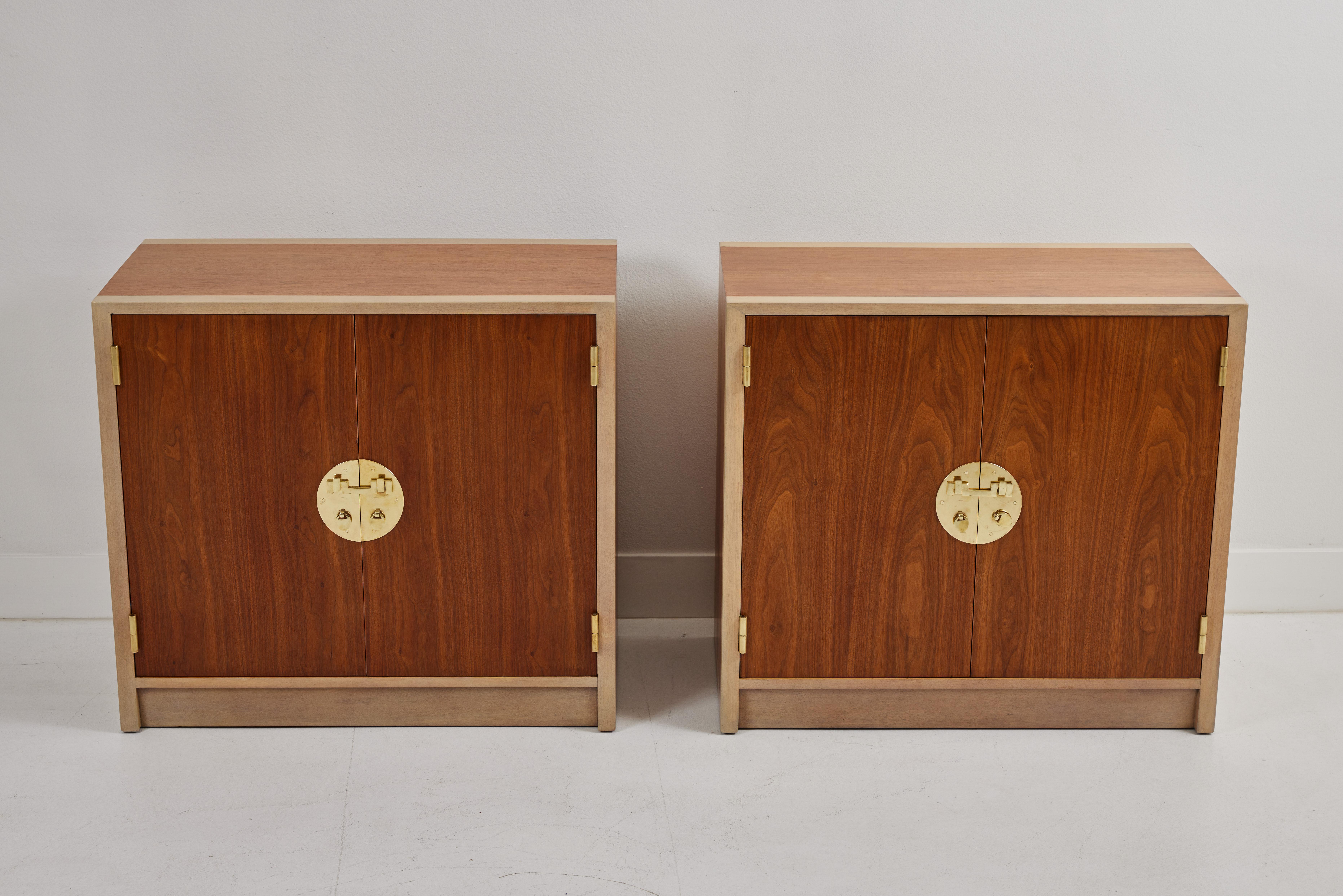 This pair of Dunbar cabinets were designed by Edward Wormley. The have been refinished beautifully to include a 2