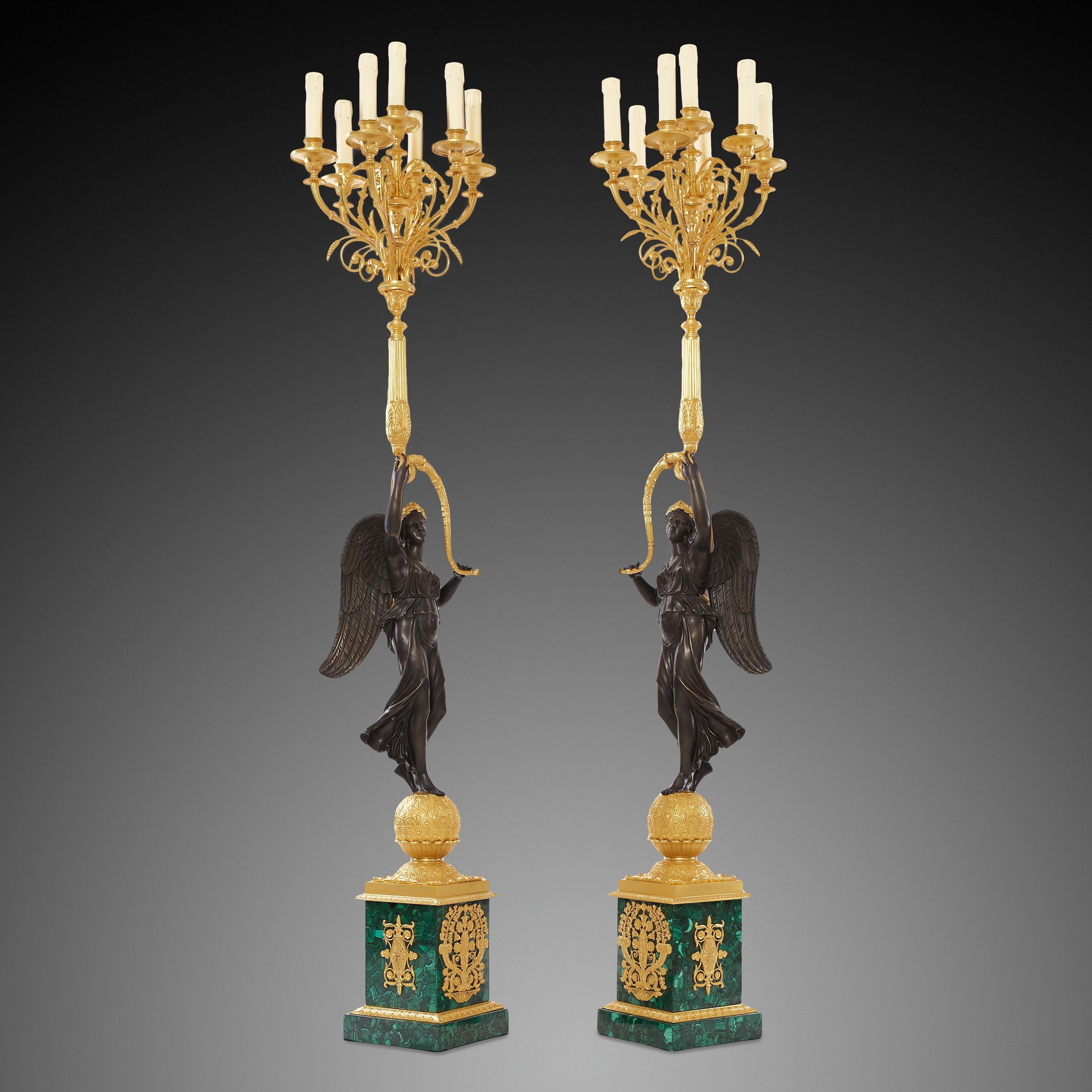Louis Philippe Pair of Candelabra 19th Century Louis-Philippe For Sale