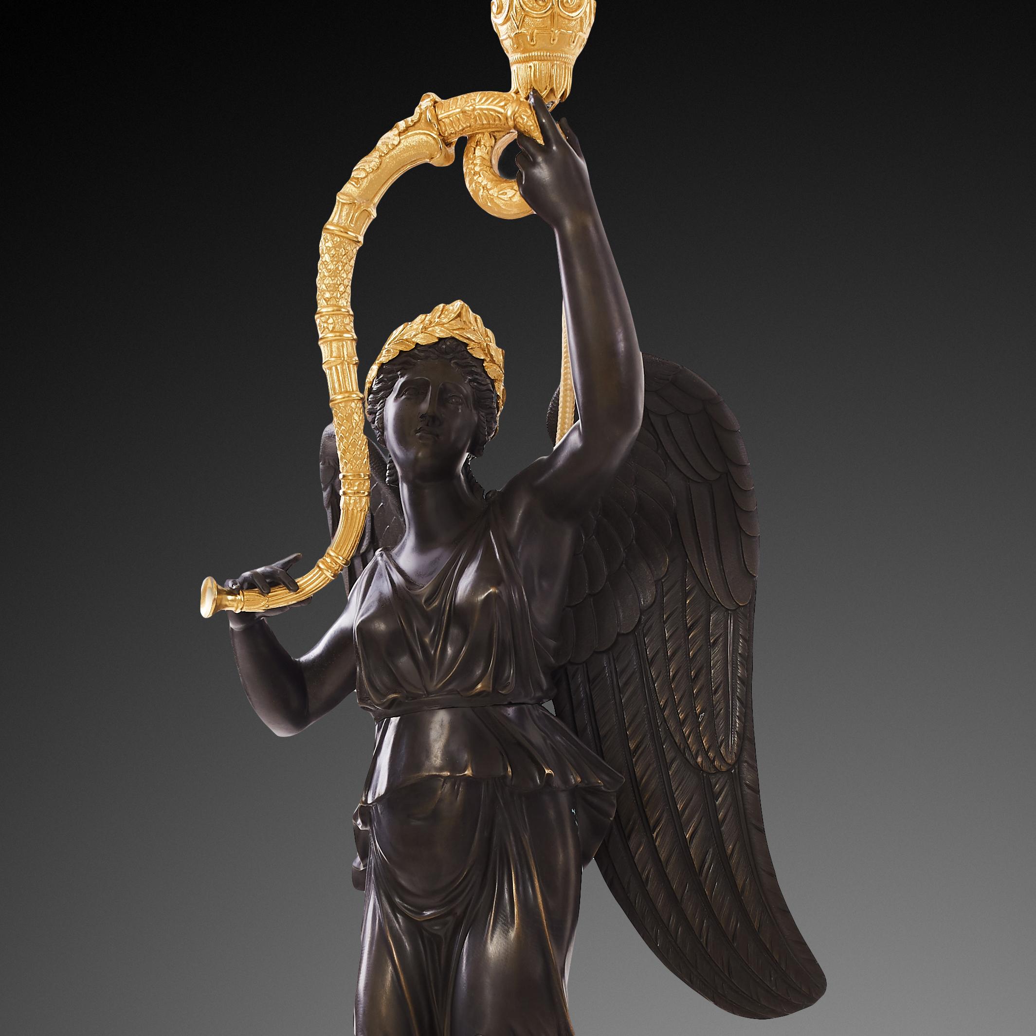 Bronzo Coppia di candelabri del XIX secolo Louis Philippe in vendita