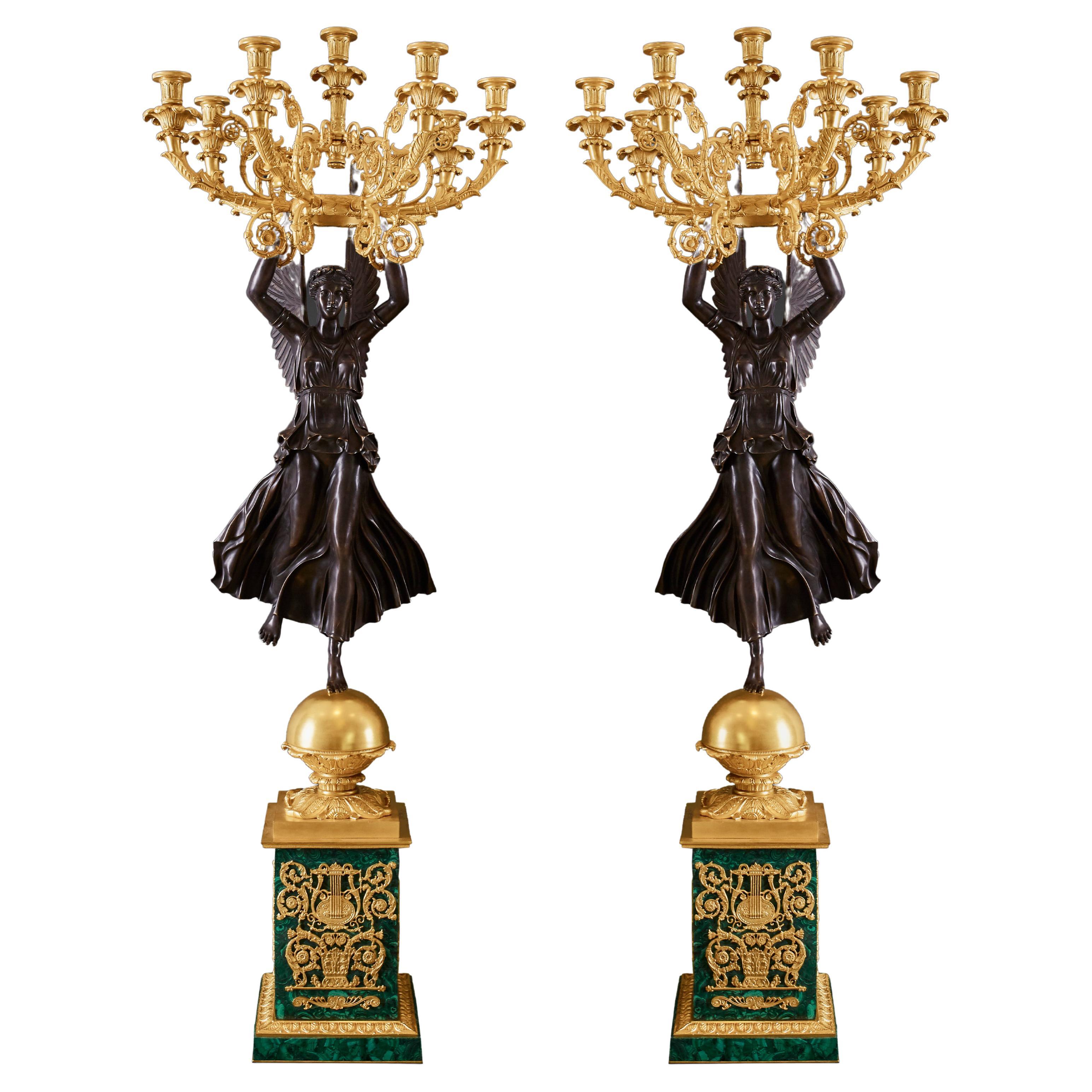 Pair of Candelabra 19th Century Louis-Philippe