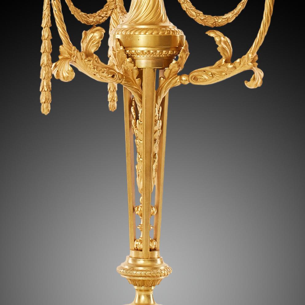 French Pair of Candelabra 19th Century Louis XVI For Sale