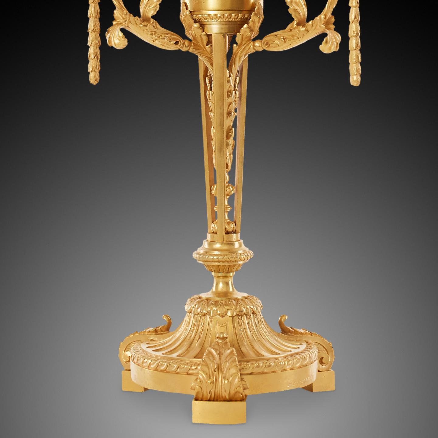 Pair of Candelabra 19th Century Louis XVI In Good Condition For Sale In Warsaw, PL