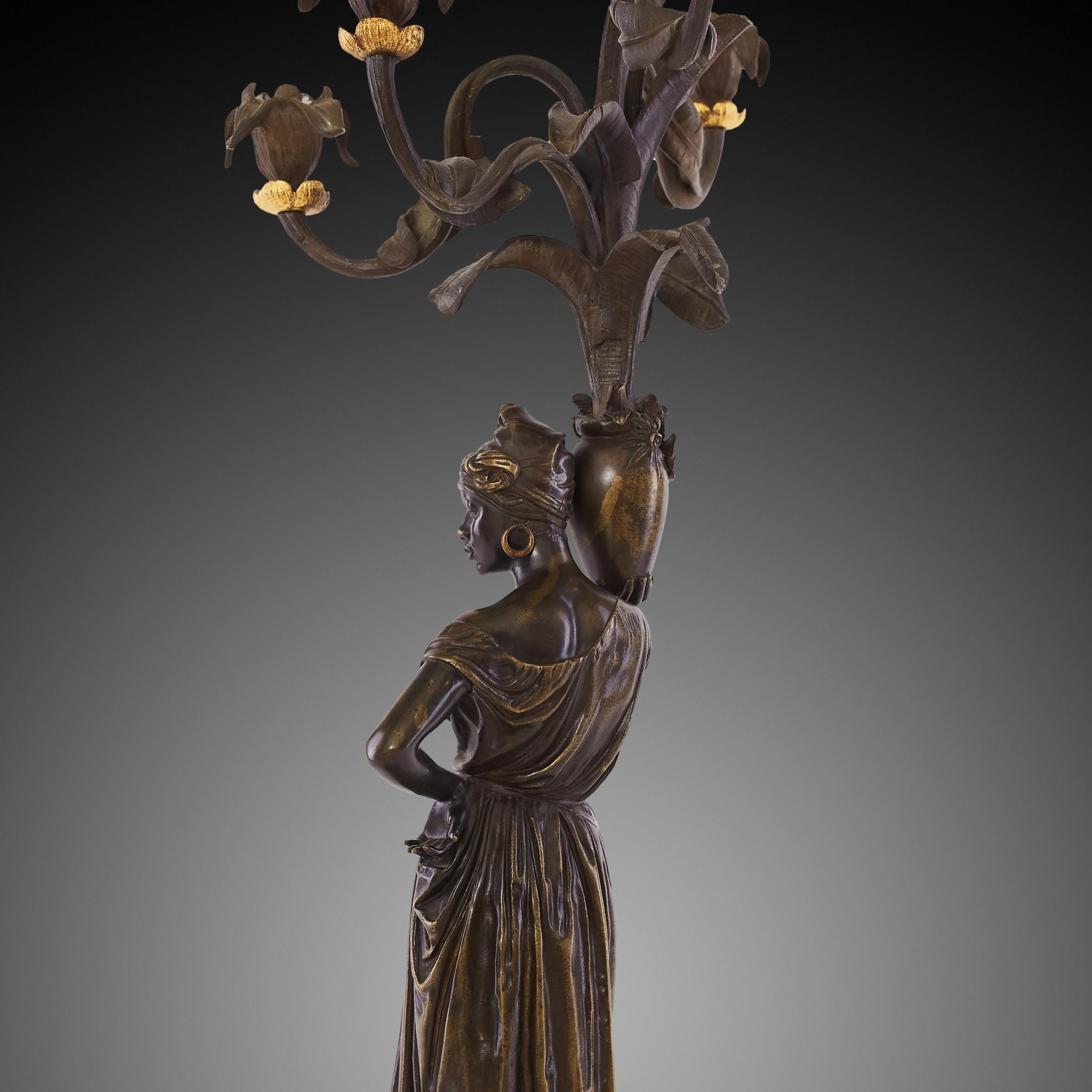 Coppia di candelabri del XIX secolo Napoleone III in vendita 2