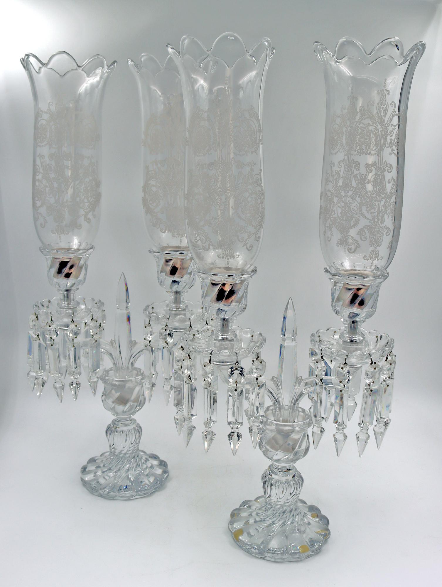 Pair of Candelabras Signed Baccarat, 19th Century 1