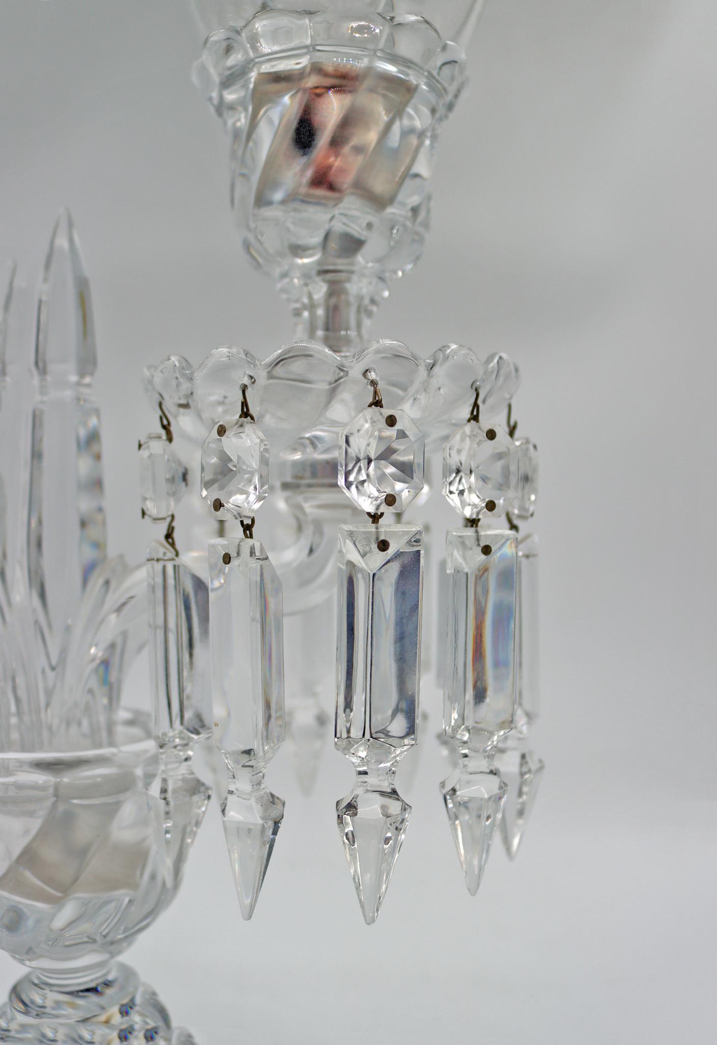 Pair of Candelabras Signed Baccarat, 19th Century 6