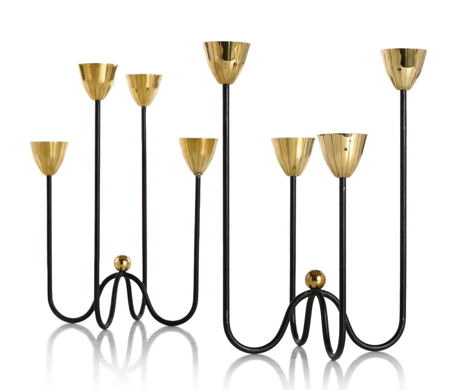Scandinave moderne Paire de chandeliers par GUNNAR ANDER  en vente