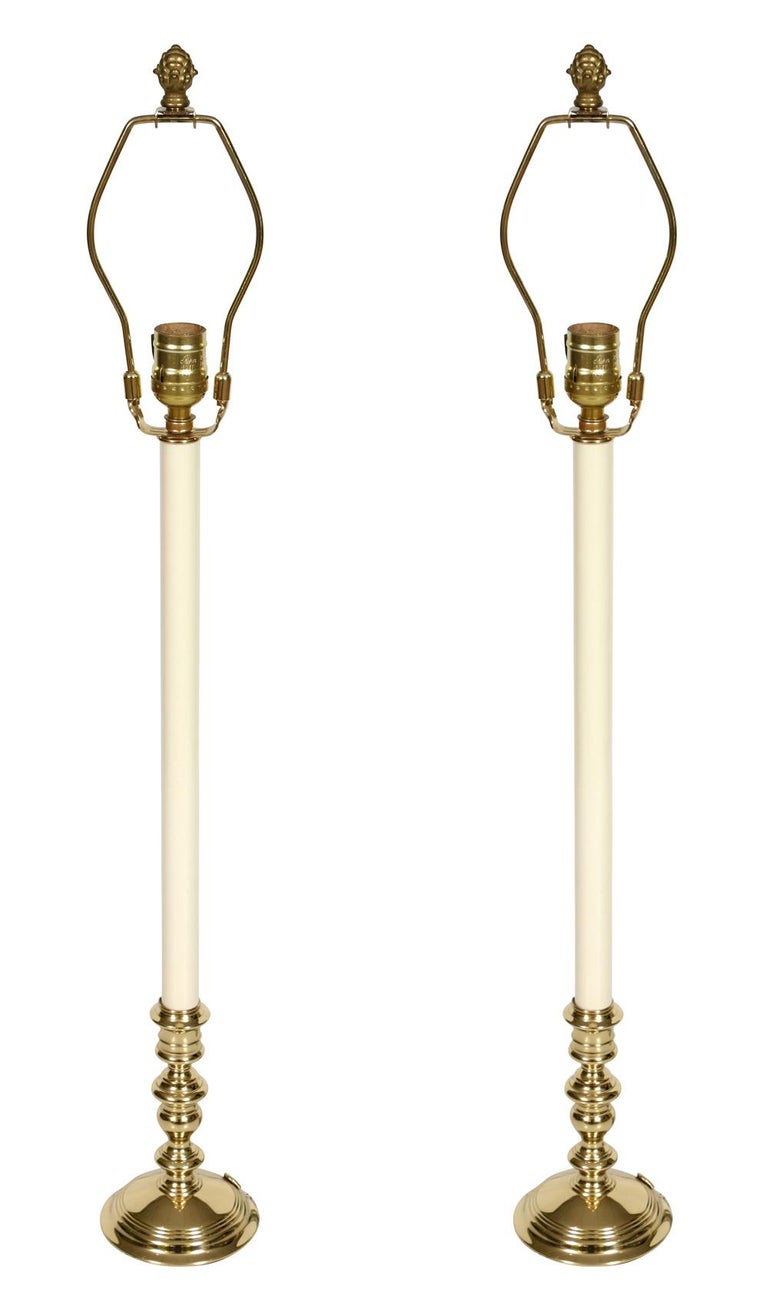 Pair of Candlestick Lamps For Sale at 1stDibs