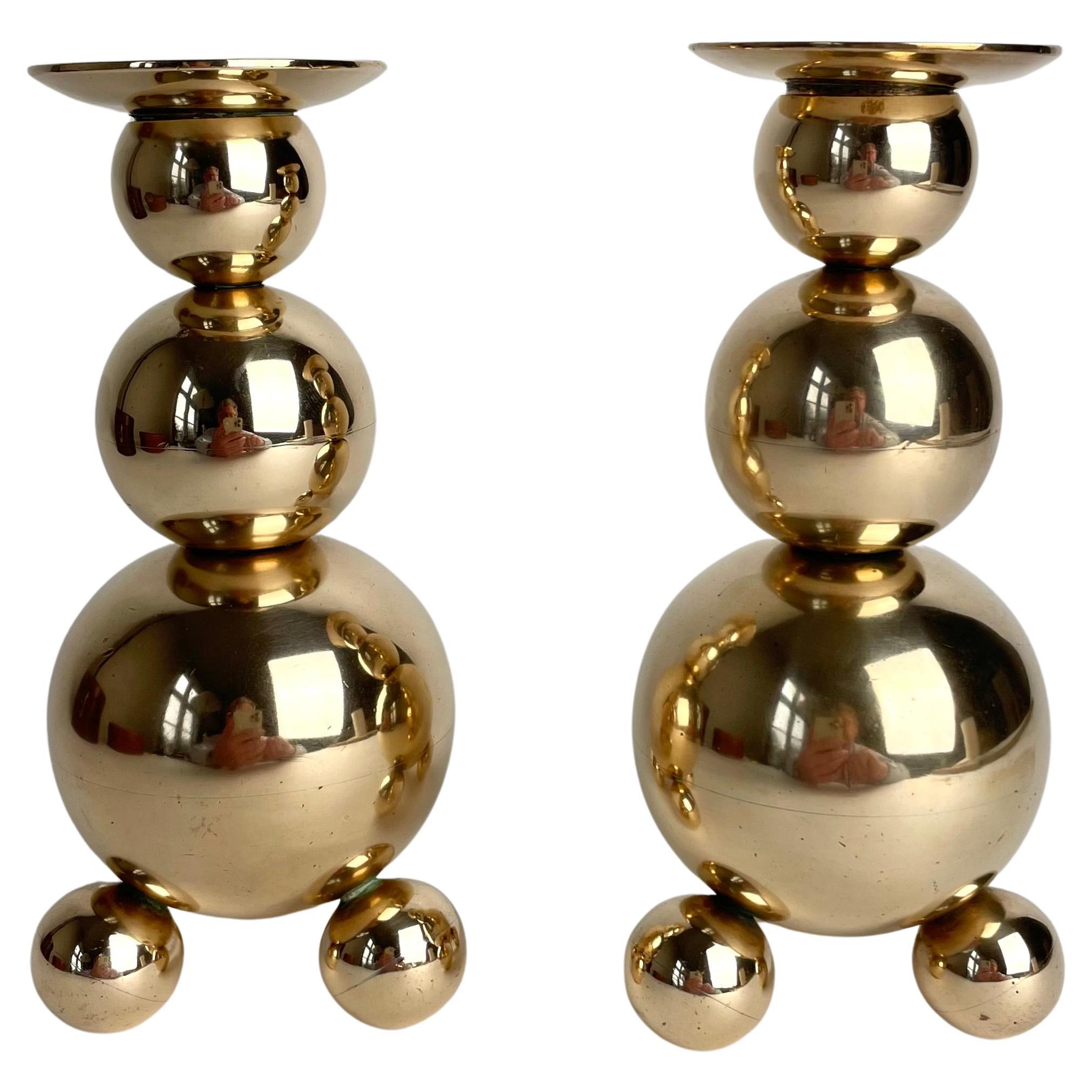 Paire de chandeliers de Gusums Bruk en Suède du début du 20e siècle en vente