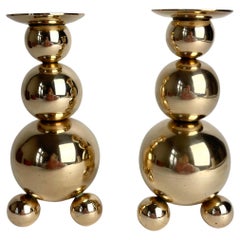 A pair of Candlesticks from Gusums Bruk in Sweden from the early 20th Century