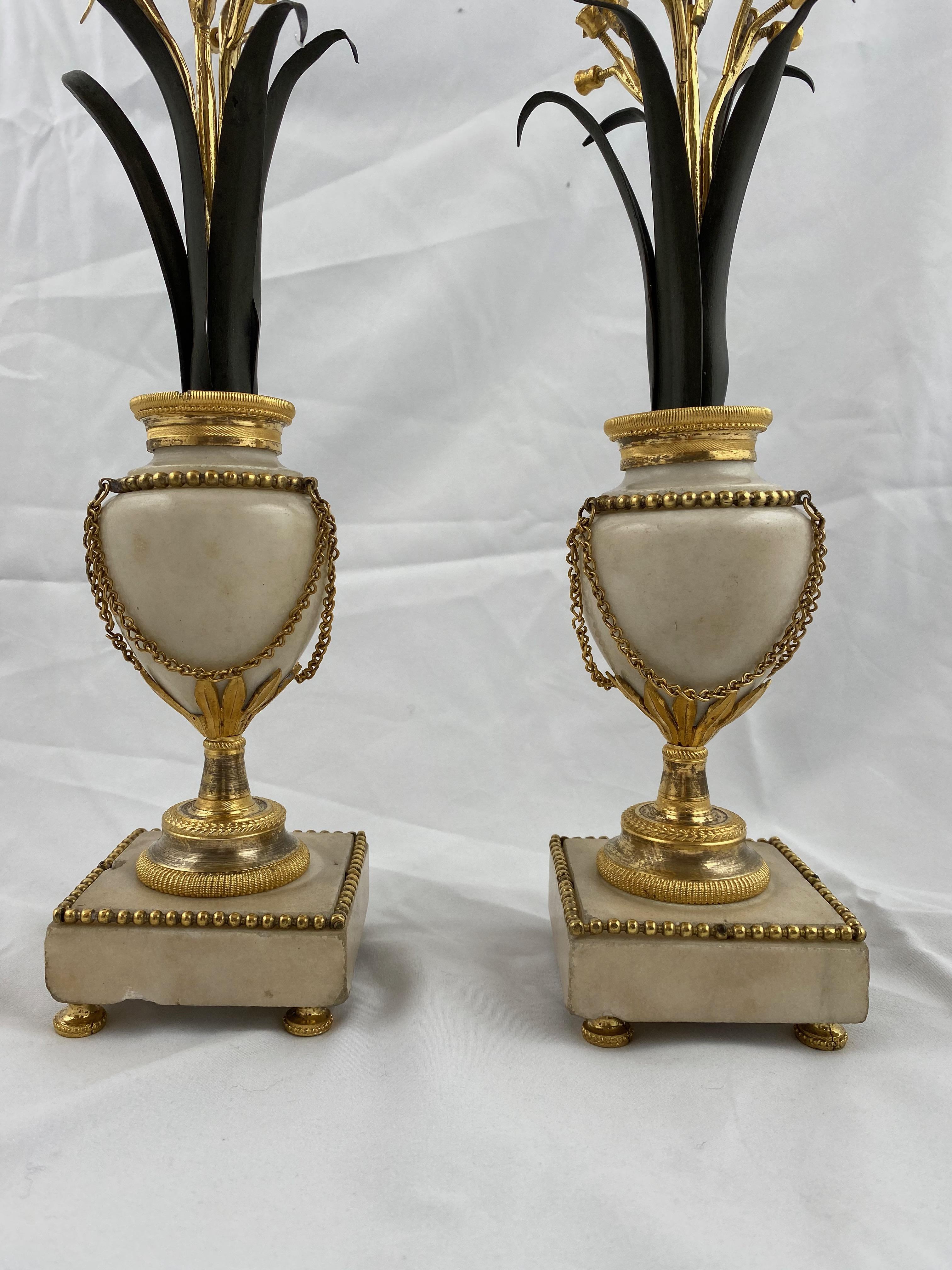 French Pair of Candlesticks, Late 18th Century
