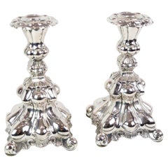 Coppia di candelieri in vero argento degli anni '30
