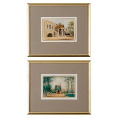 A Pair of Canterbury Cathedral Paintings