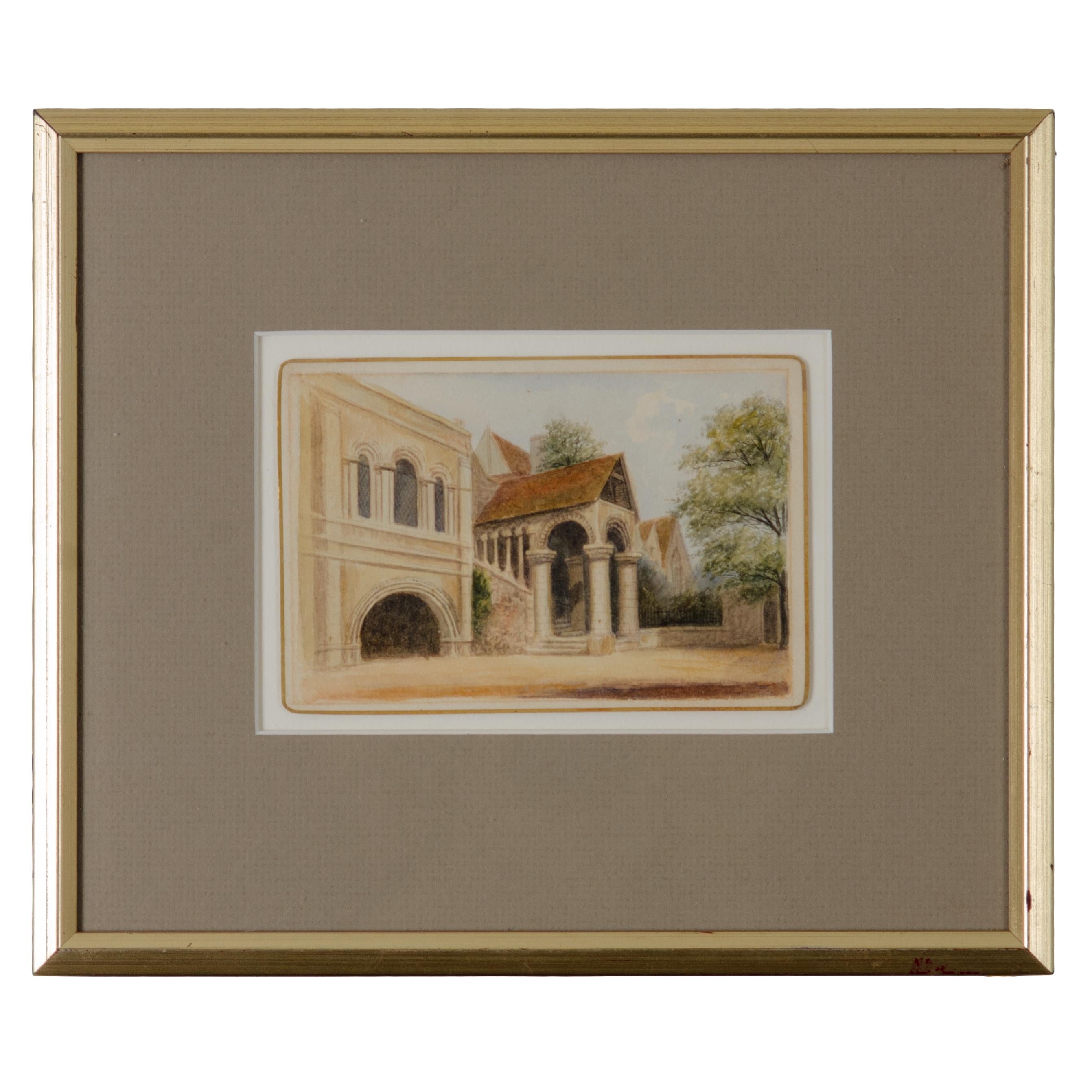 Other A Pair of Canterbury Cathedral Paintings For Sale