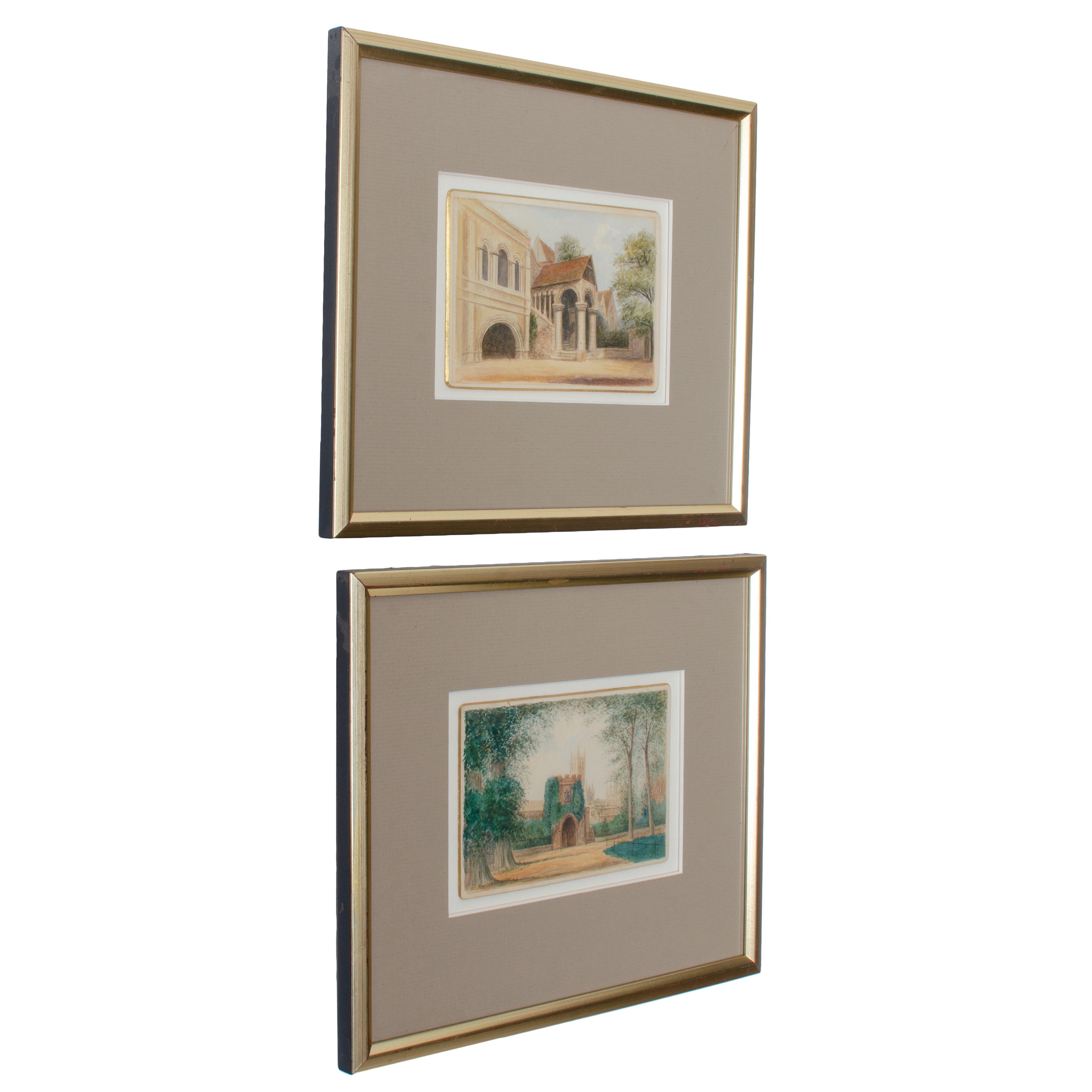 A Pair of Canterbury Cathedral Paintings For Sale 1