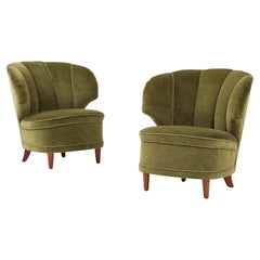 A Pair of Carl-Johan Boman Club Chairs, Circa 1940-50
