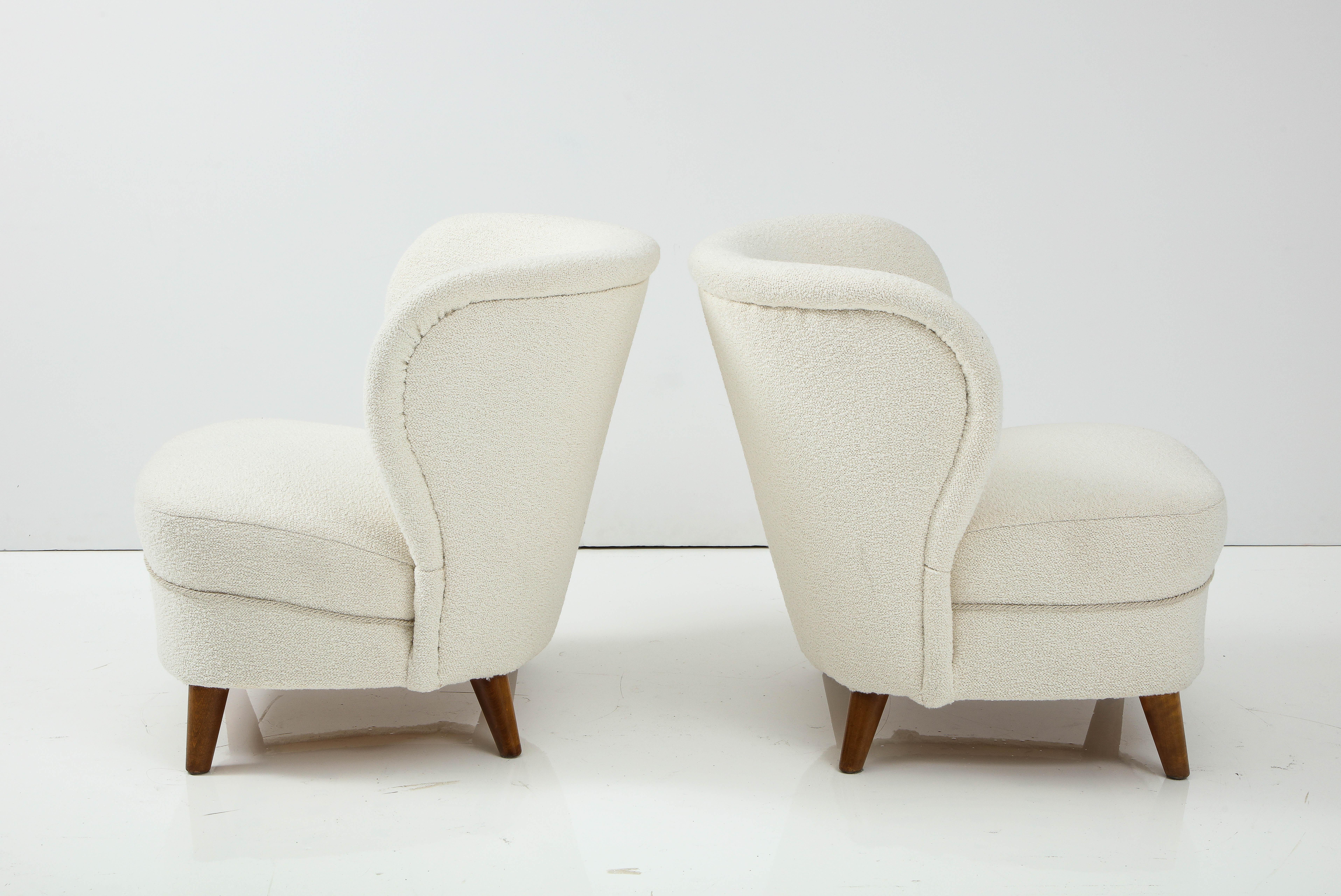 Scandinavian Modern Pair of Carl-Johan Boman Club Chairs, Finland, circa 1940s