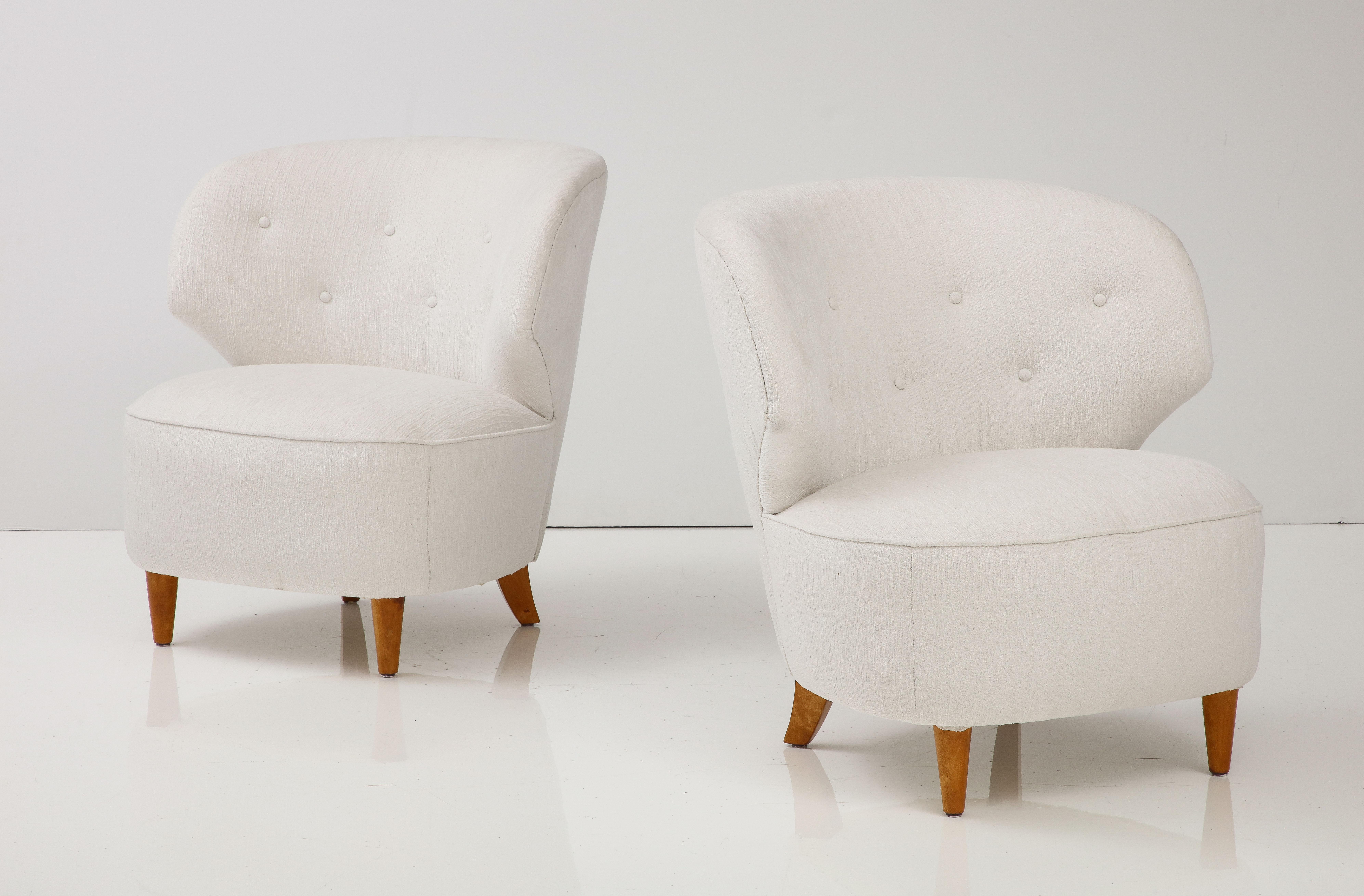 Pair of Carl-Johan Boman Clubchairs, circa 1940s 4