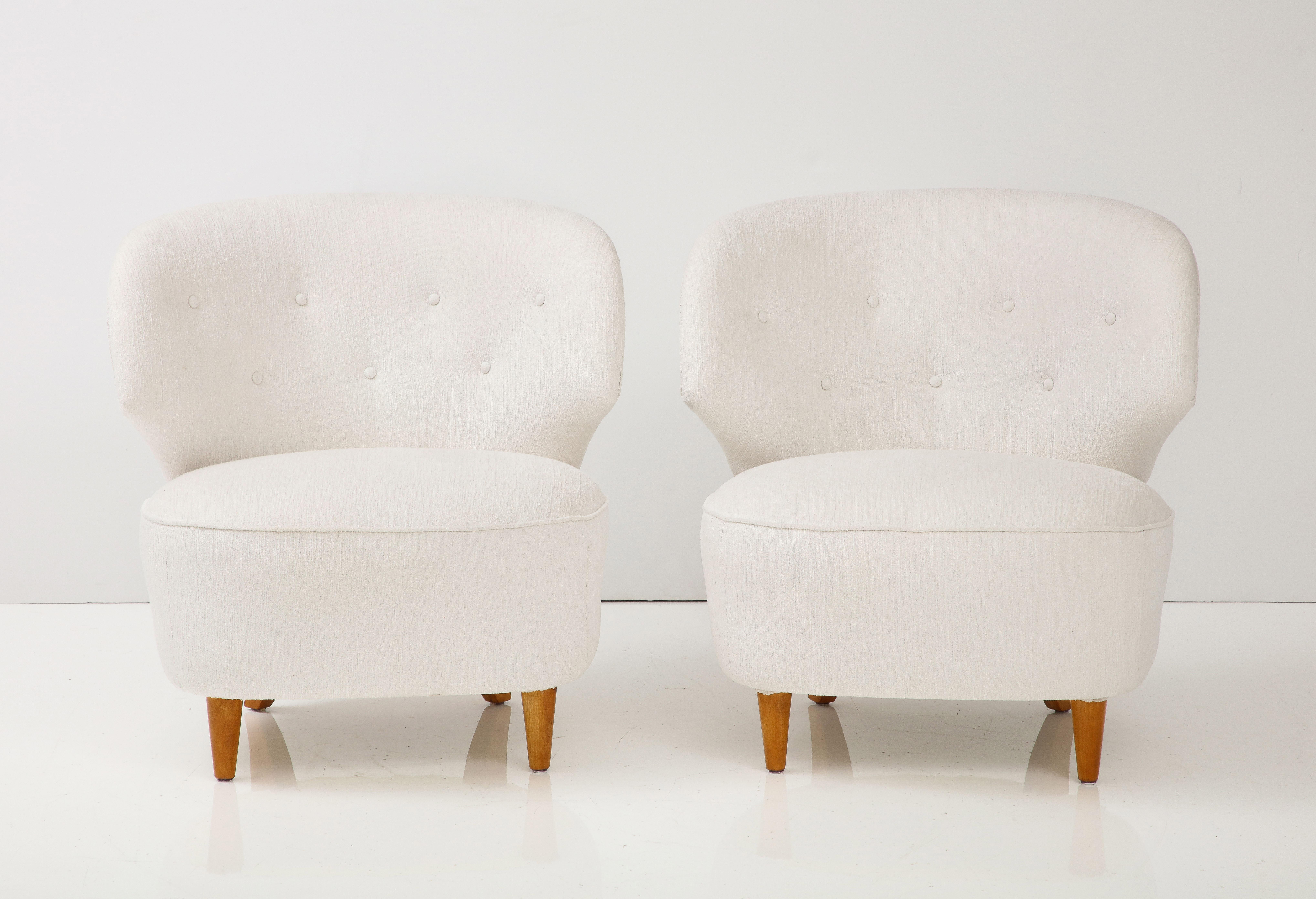 Pair of Carl-Johan Boman Clubchairs, circa 1940s 2