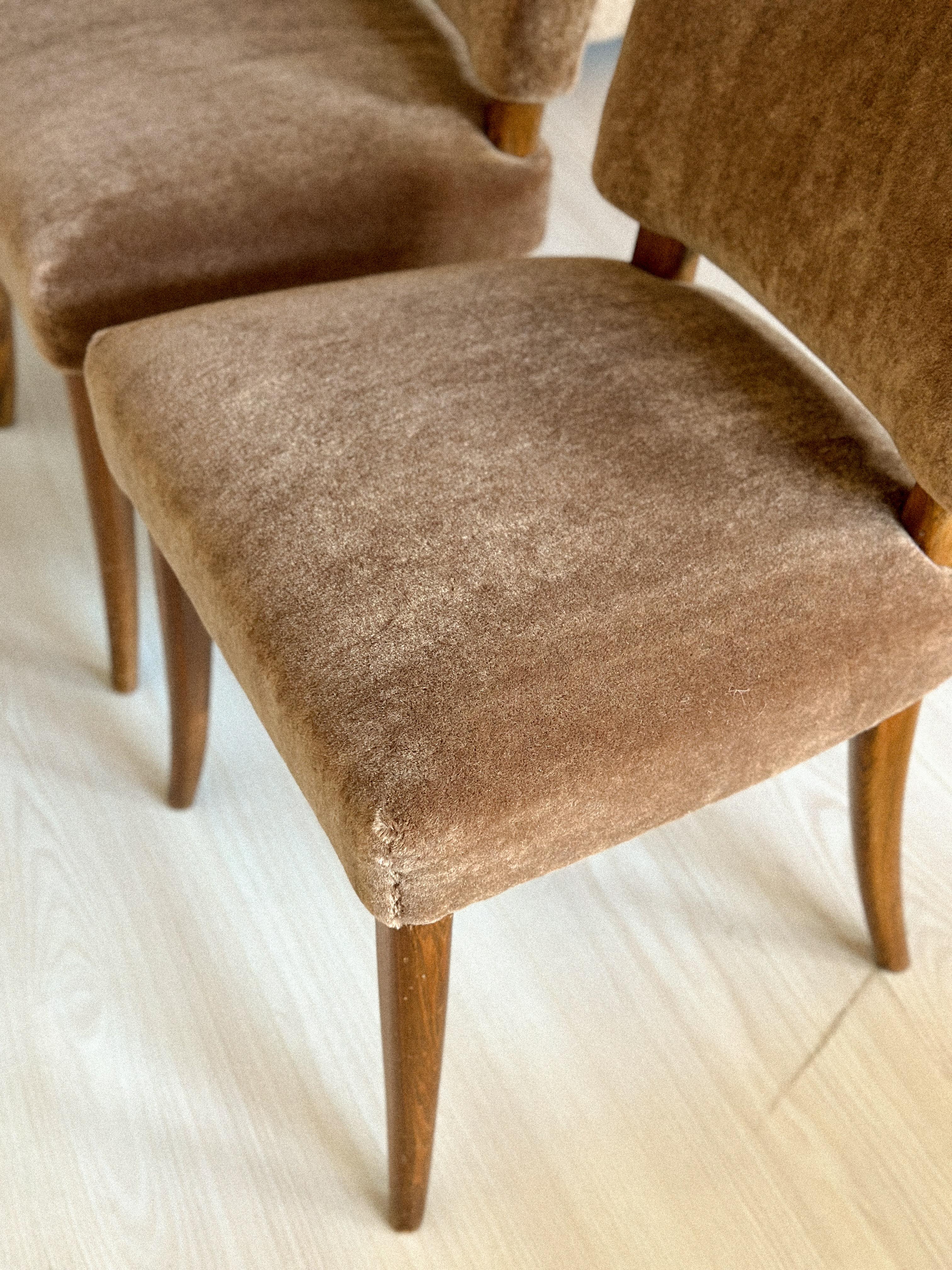 Mid-20th Century A Pair of Carl-Johan Boman Dining Chairs, Oy Boman Ab, Finland 1940s