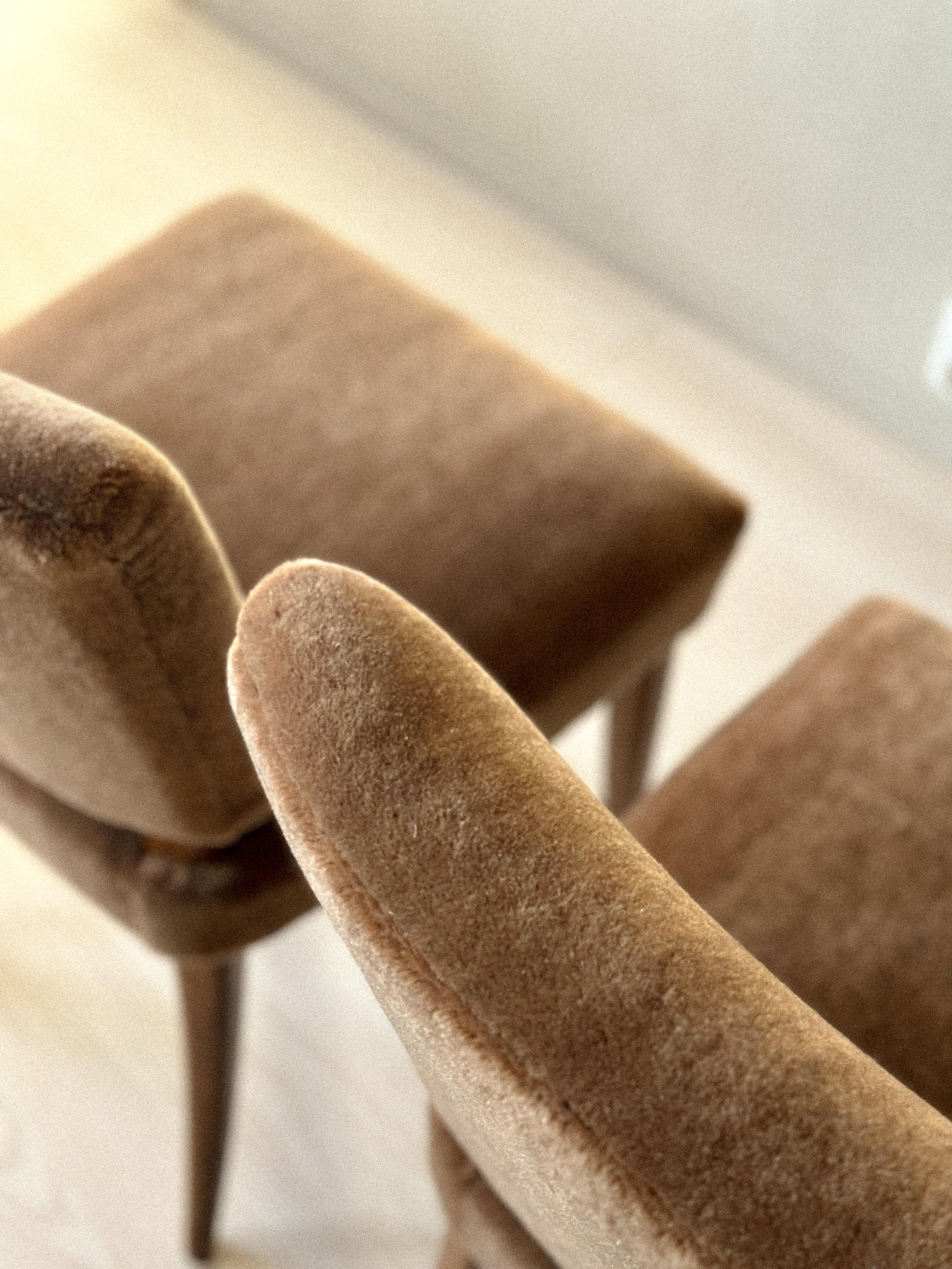 Alpaca A Pair of Carl-Johan Boman Dining Chairs, Oy Boman Ab, Finland 1940s