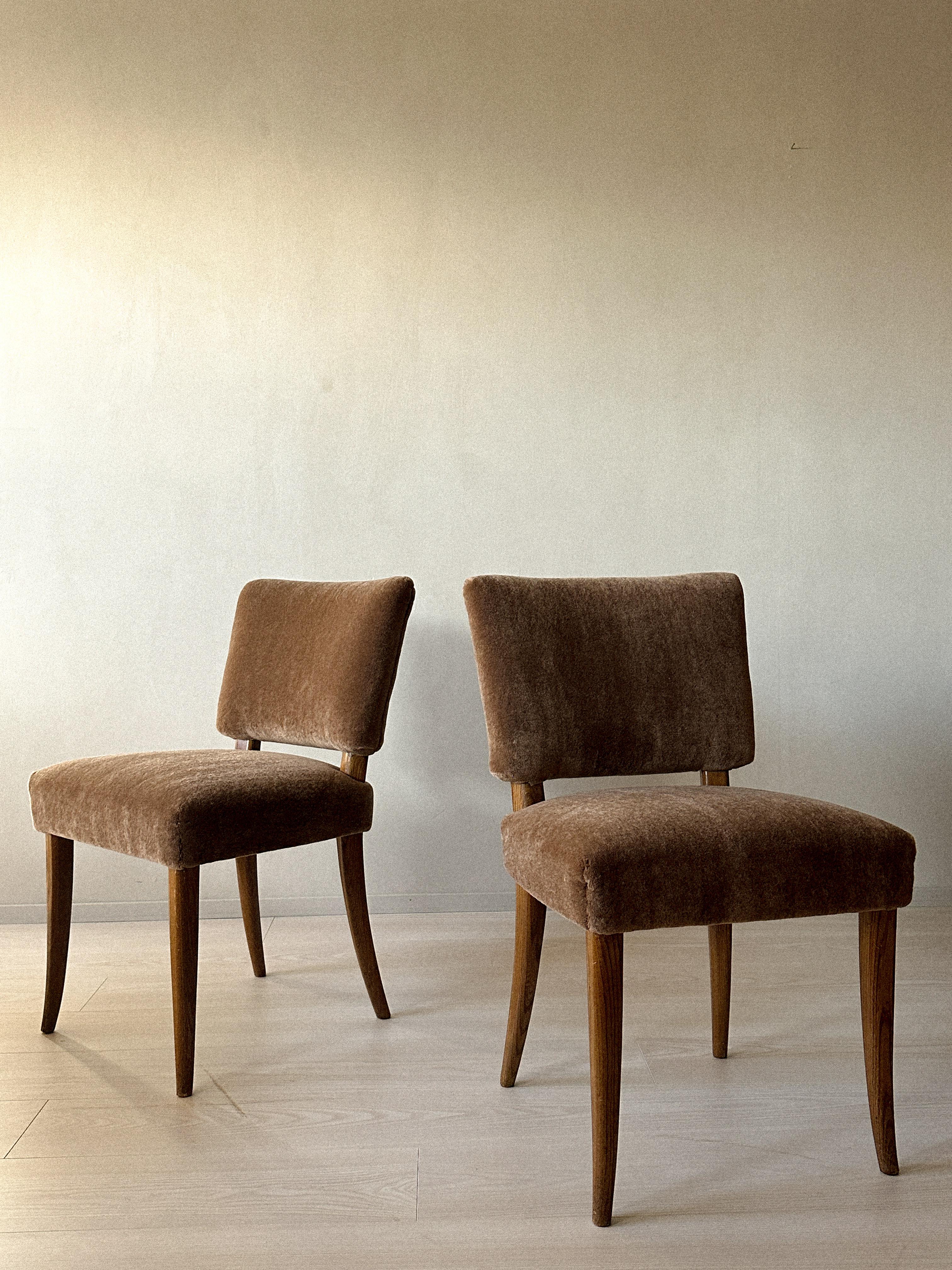A Pair of Carl-Johan Boman Dining Chairs, Oy Boman Ab, Finland 1940s 4
