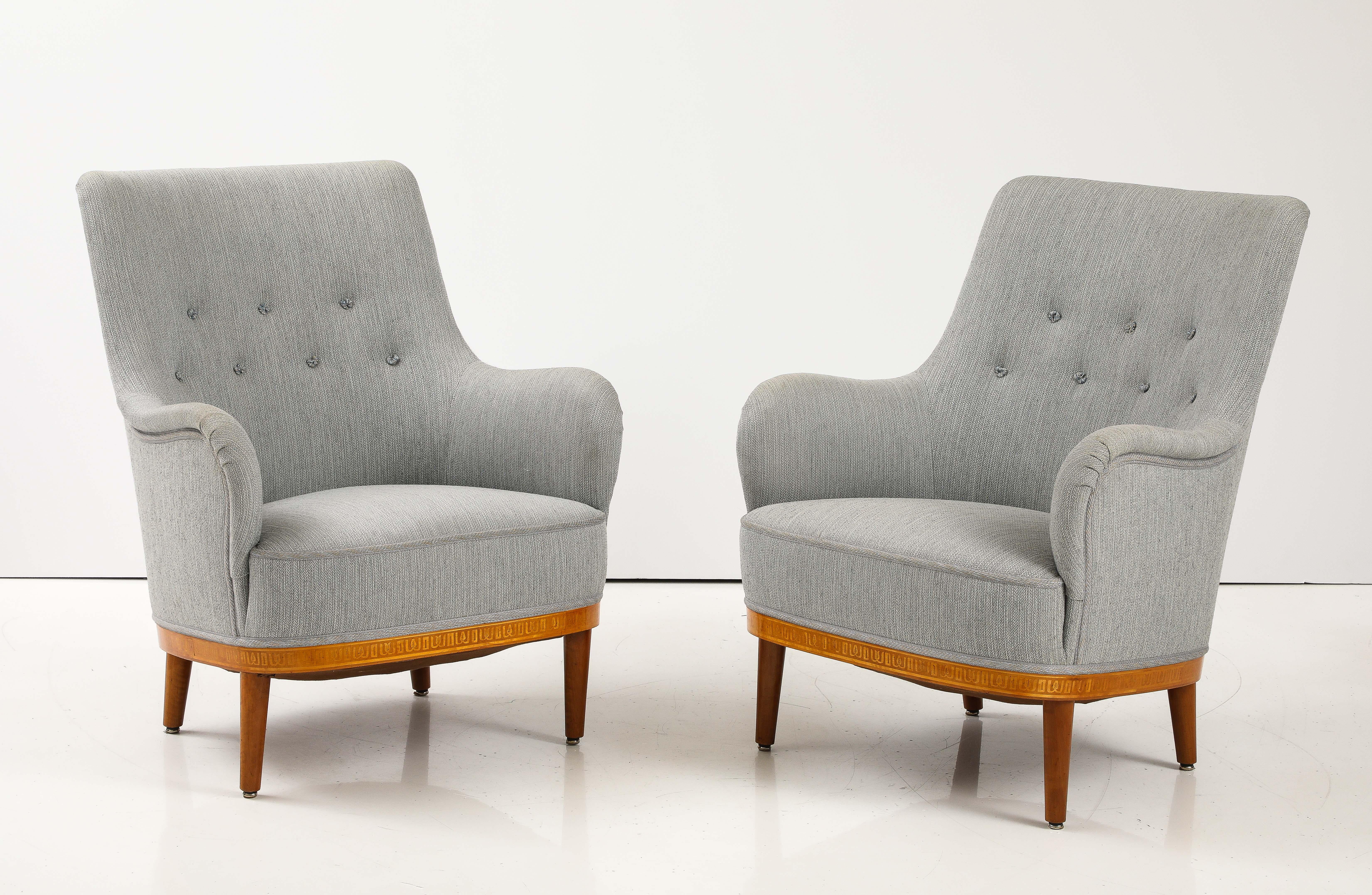 Ein Paar Carl Malmsten-Sessel, ca. 1940er Jahre 3