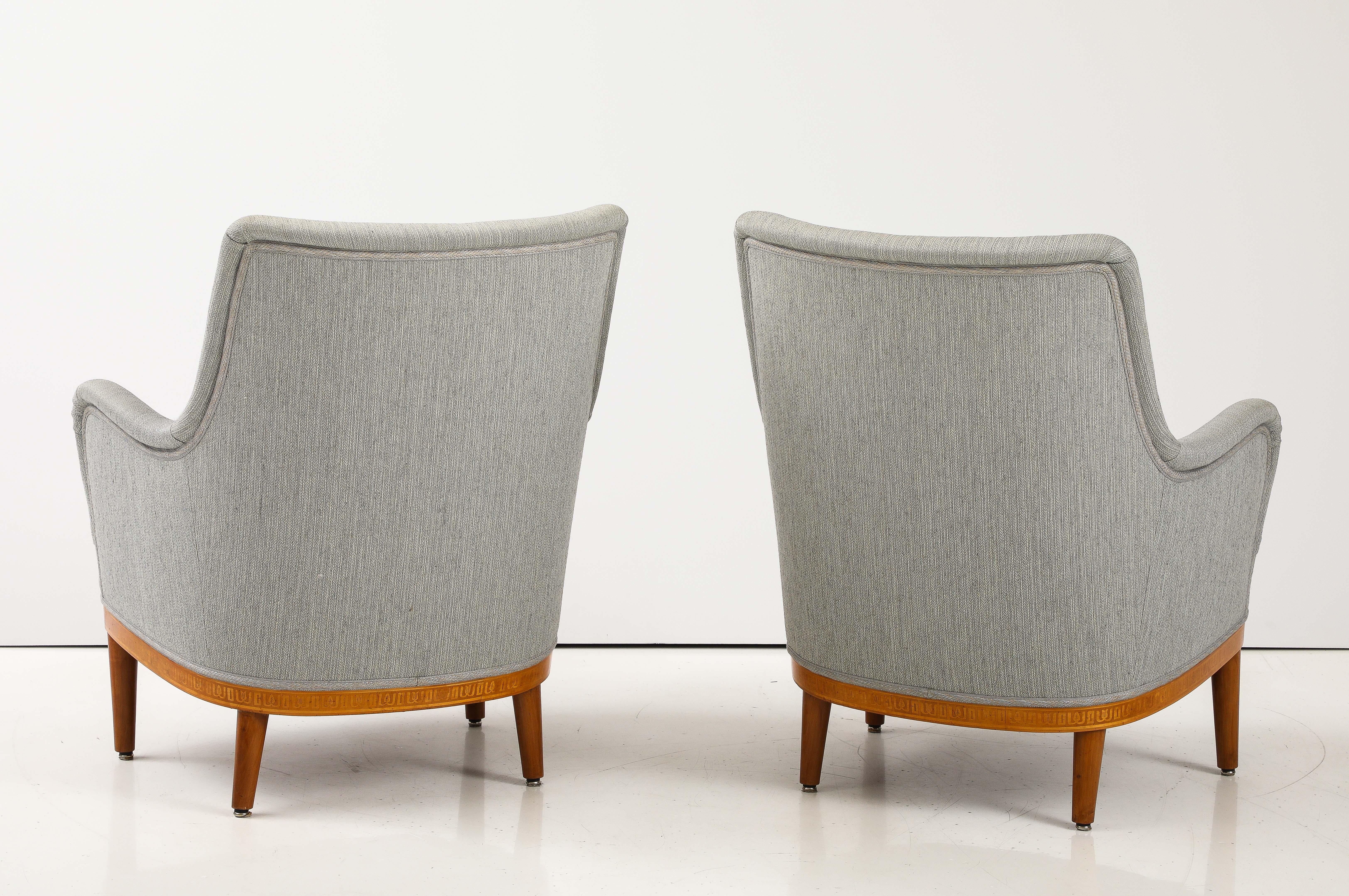 Ein Paar Carl Malmsten-Sessel, ca. 1940er Jahre (Skandinavische Moderne)