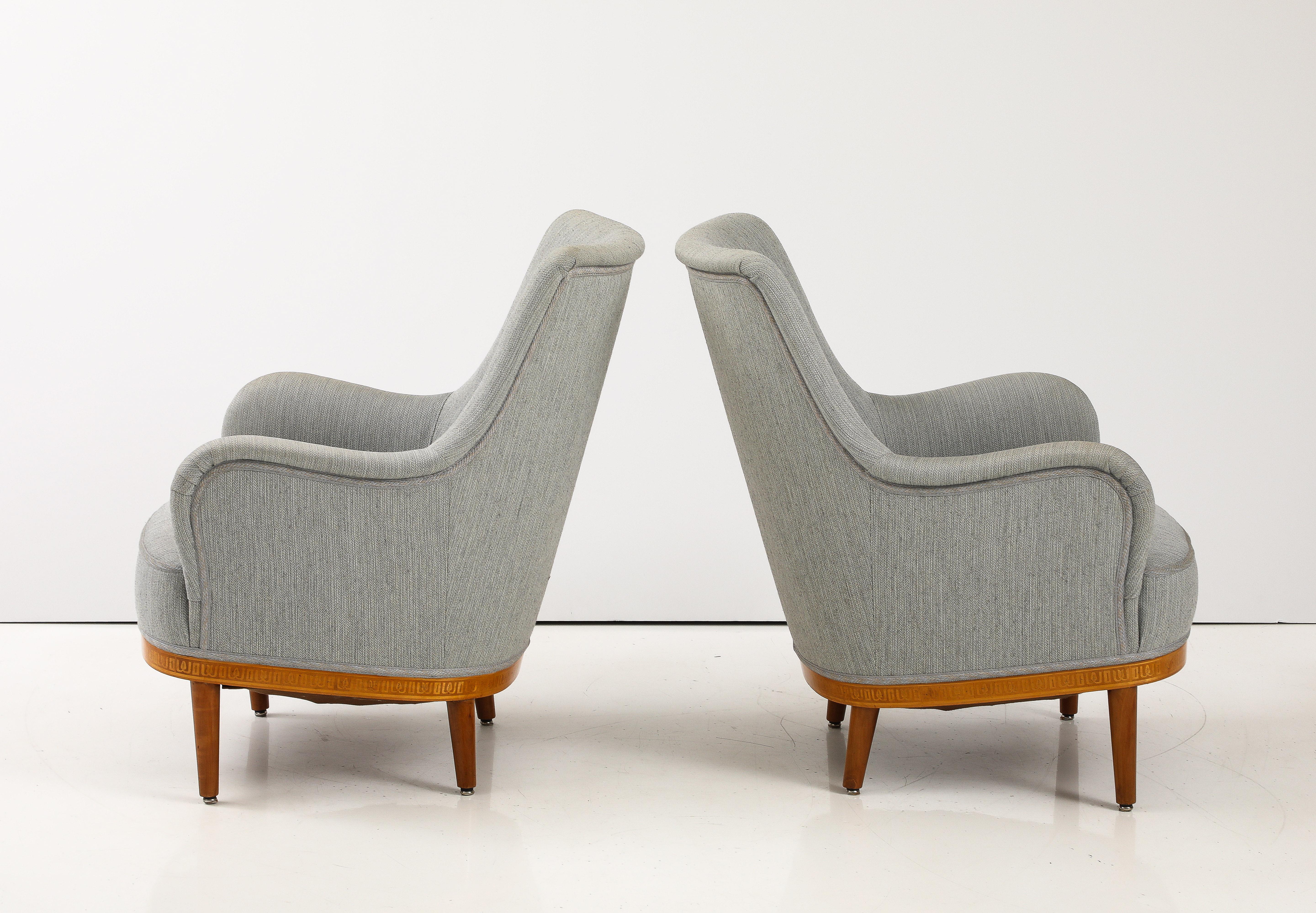 A Pair of Carl Malmsten Armchairs, Circa 1940s In Good Condition In New York, NY