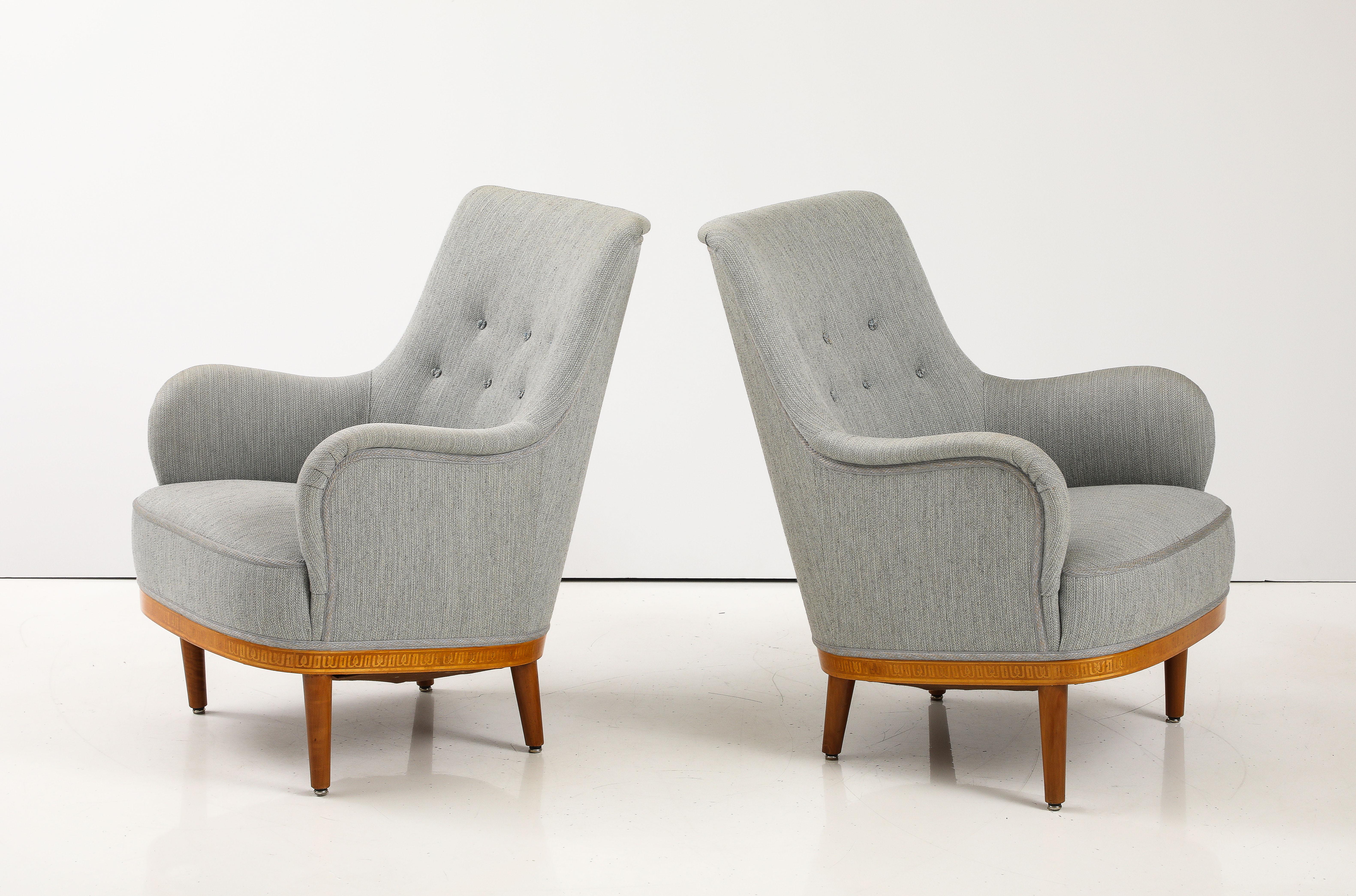 Ein Paar Carl Malmsten-Sessel, ca. 1940er Jahre (Holz)