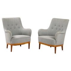 A Pair of Carl Malmsten Armchairs, Circa 1940s