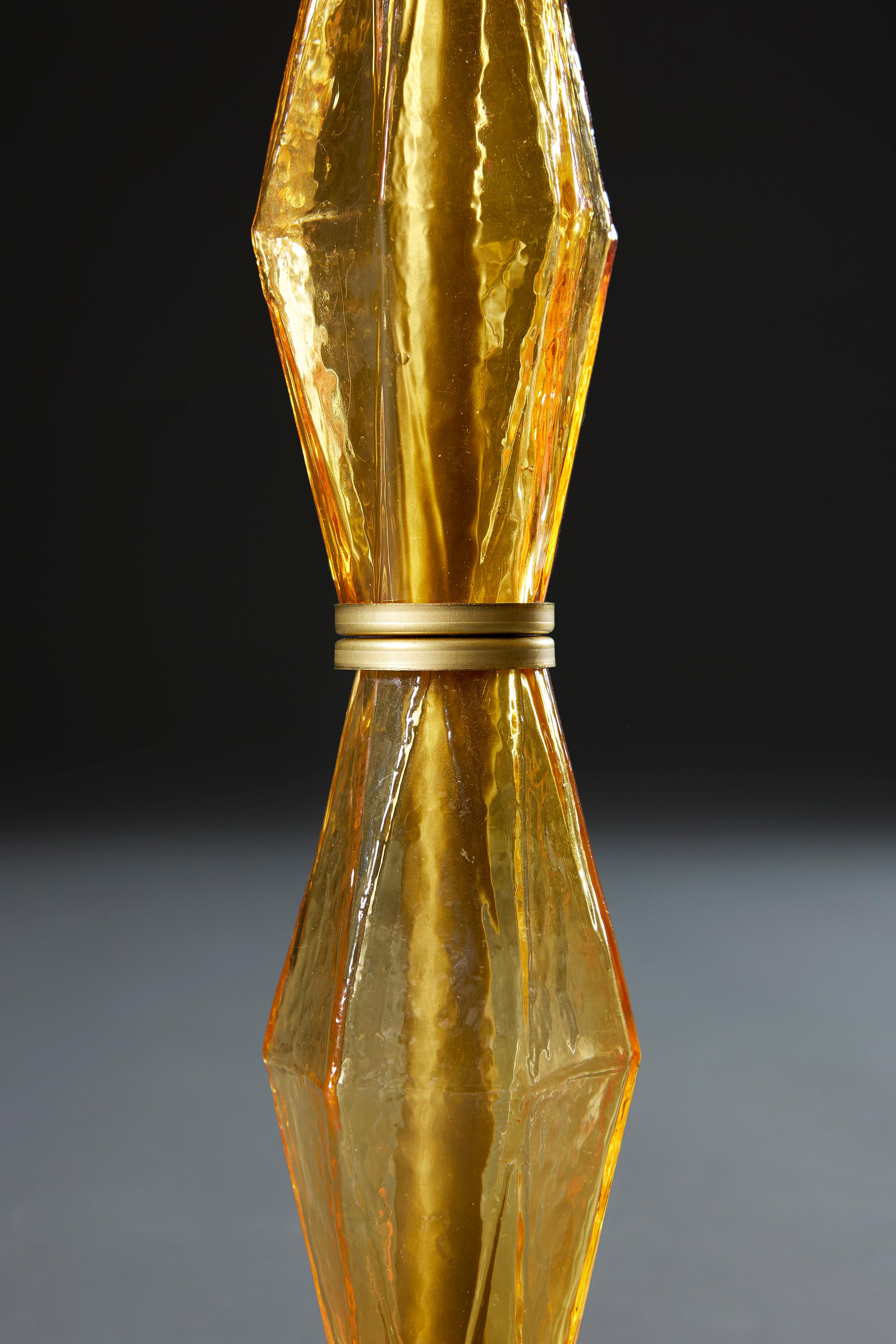 Paire de lampes en verre ambré Carlo Scarpa Bon état - En vente à London, GB