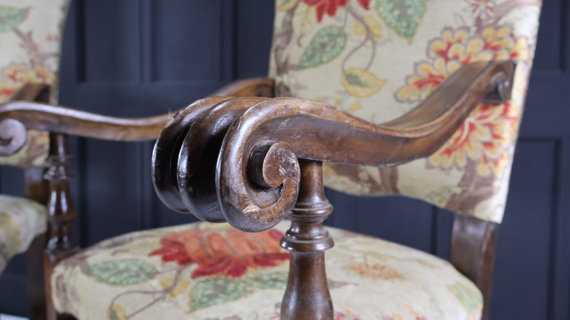 Other A Pair Of Carolean Style Armchairs For Sale