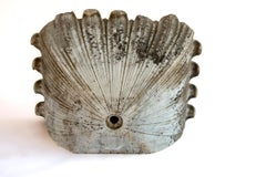 Pair of Carved Marble Shell Planters