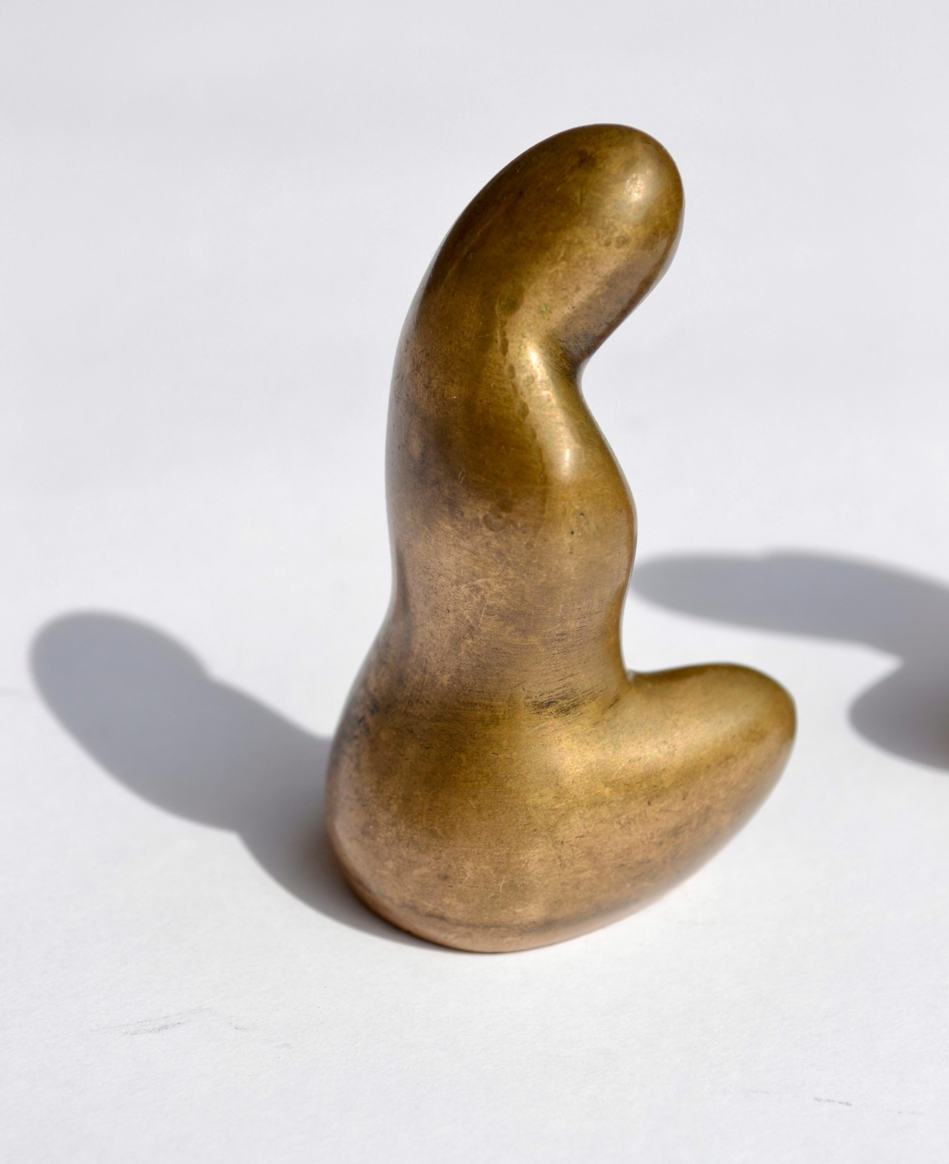 Mid-Century moderno Coppia di statuette in bronzo fuso degli anni '70 - Francia. in vendita