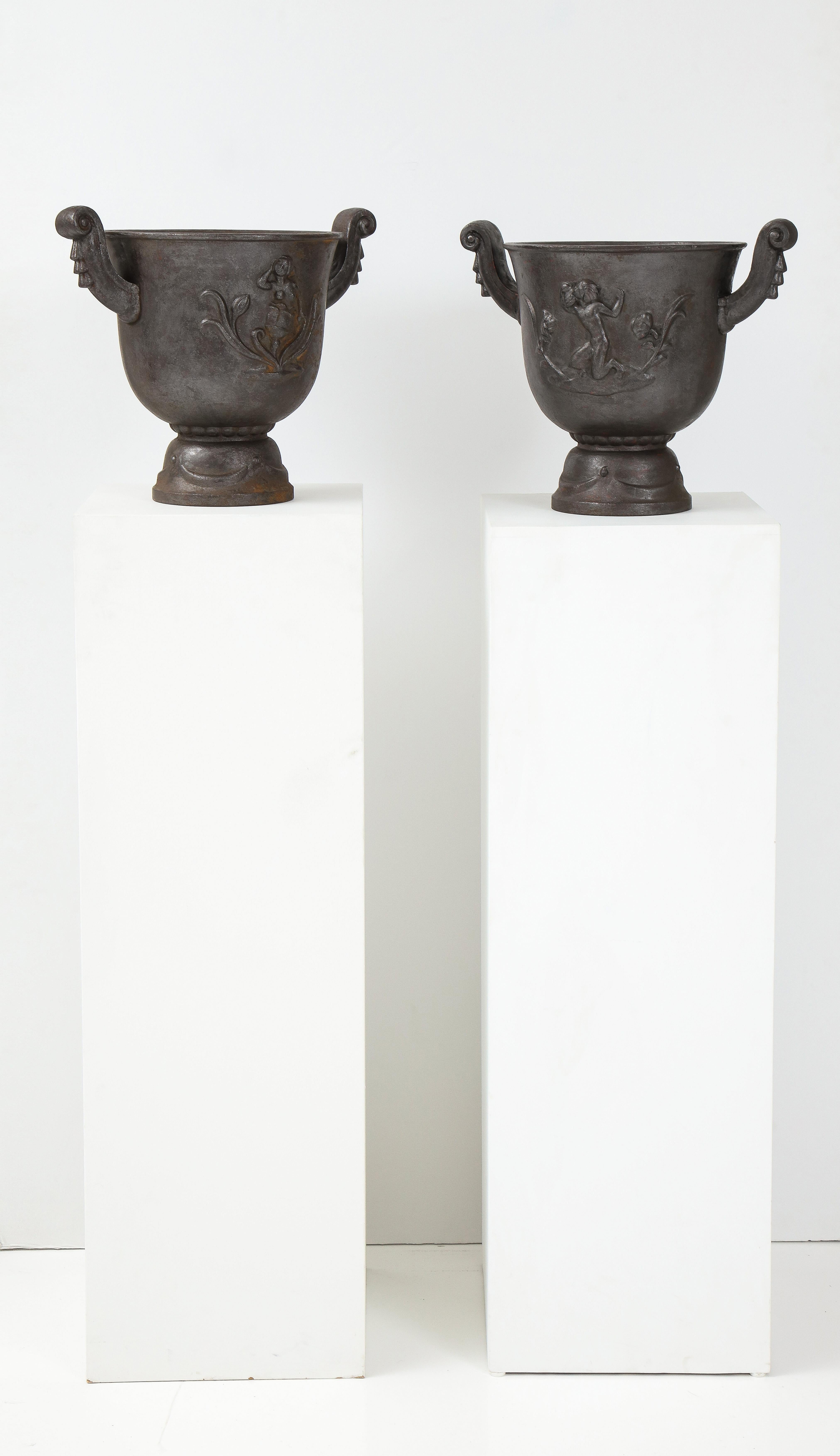 Pair of Cast Iron Jardenière, by Ivan Johnsson, Produced by Näfveqvarn Foundry 12