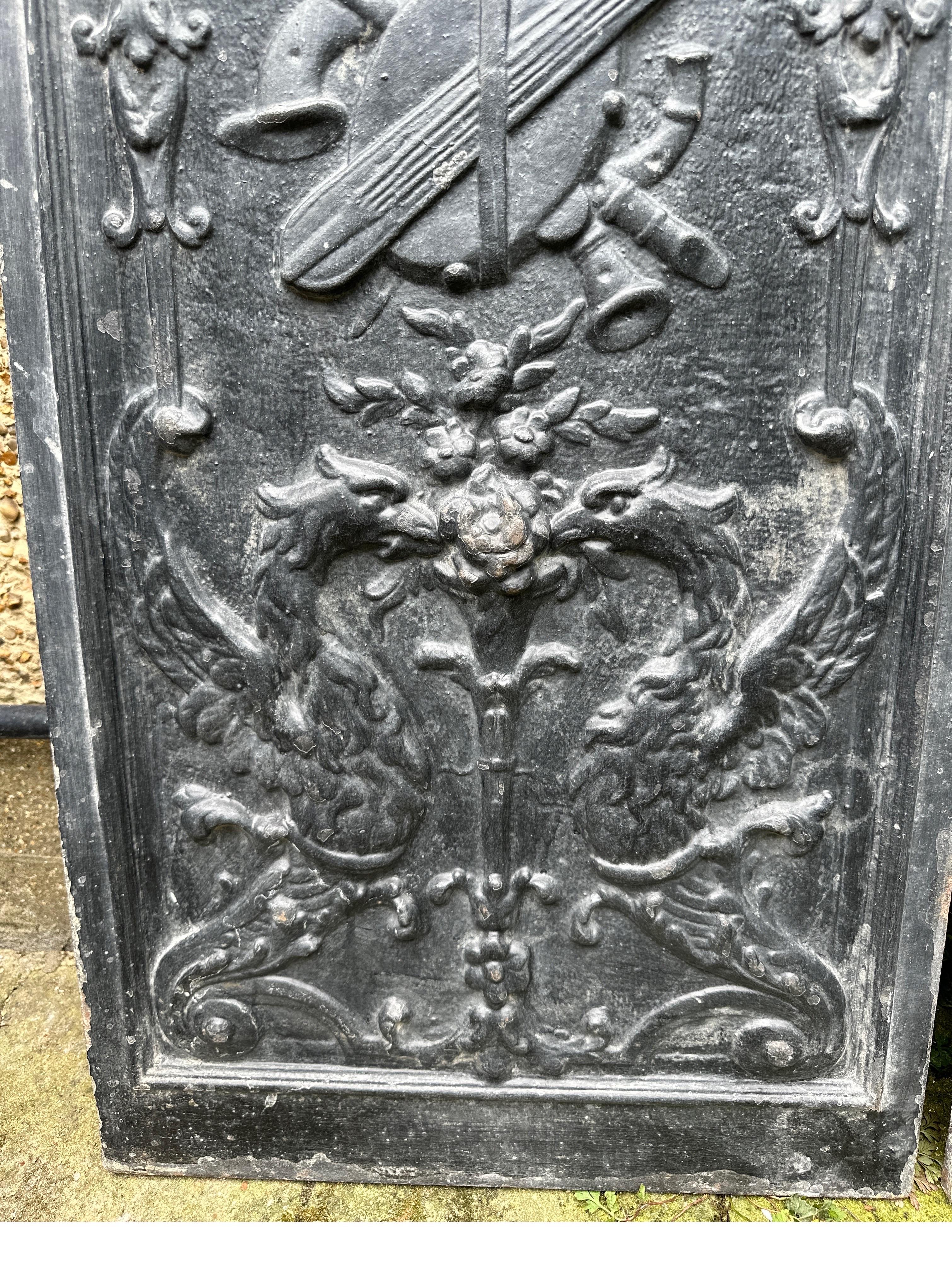 A pair of cast iron panels For Sale 3