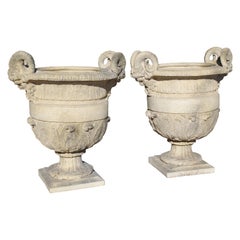 Pair of Cast Stone 'Versailles' Urns