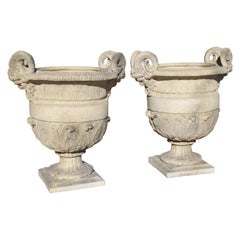 Pair of Cast Stone 'Versailles' Urns