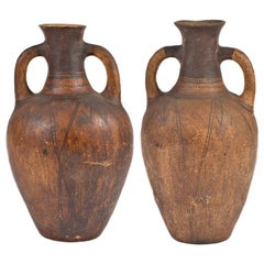 Pair of Catalonian Terracotta 'Tramostera' Jar