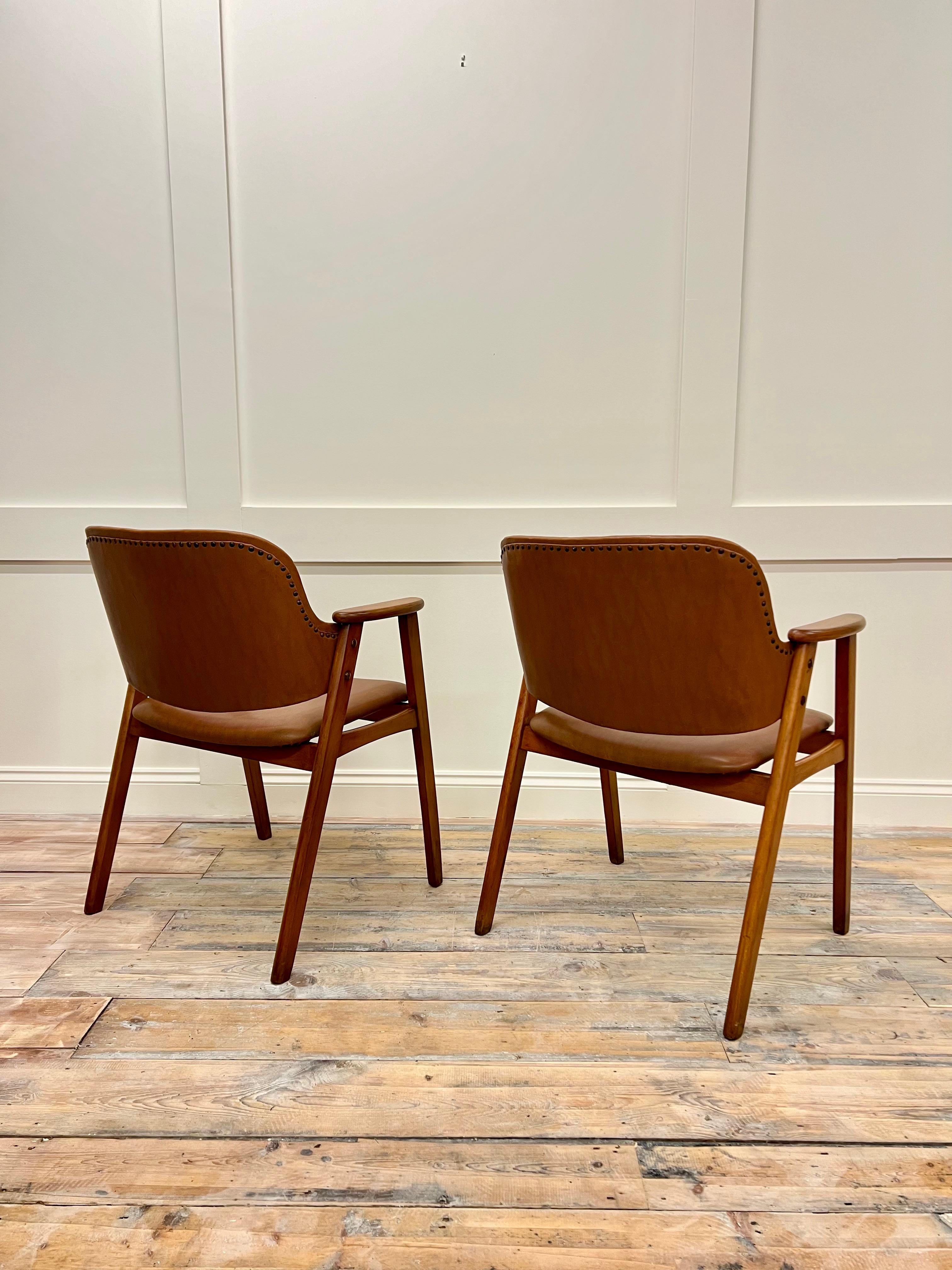 Set of 2 Midcentury Modern Dining Chairs by Cees Braakman for Pastoe, c.1950s 1