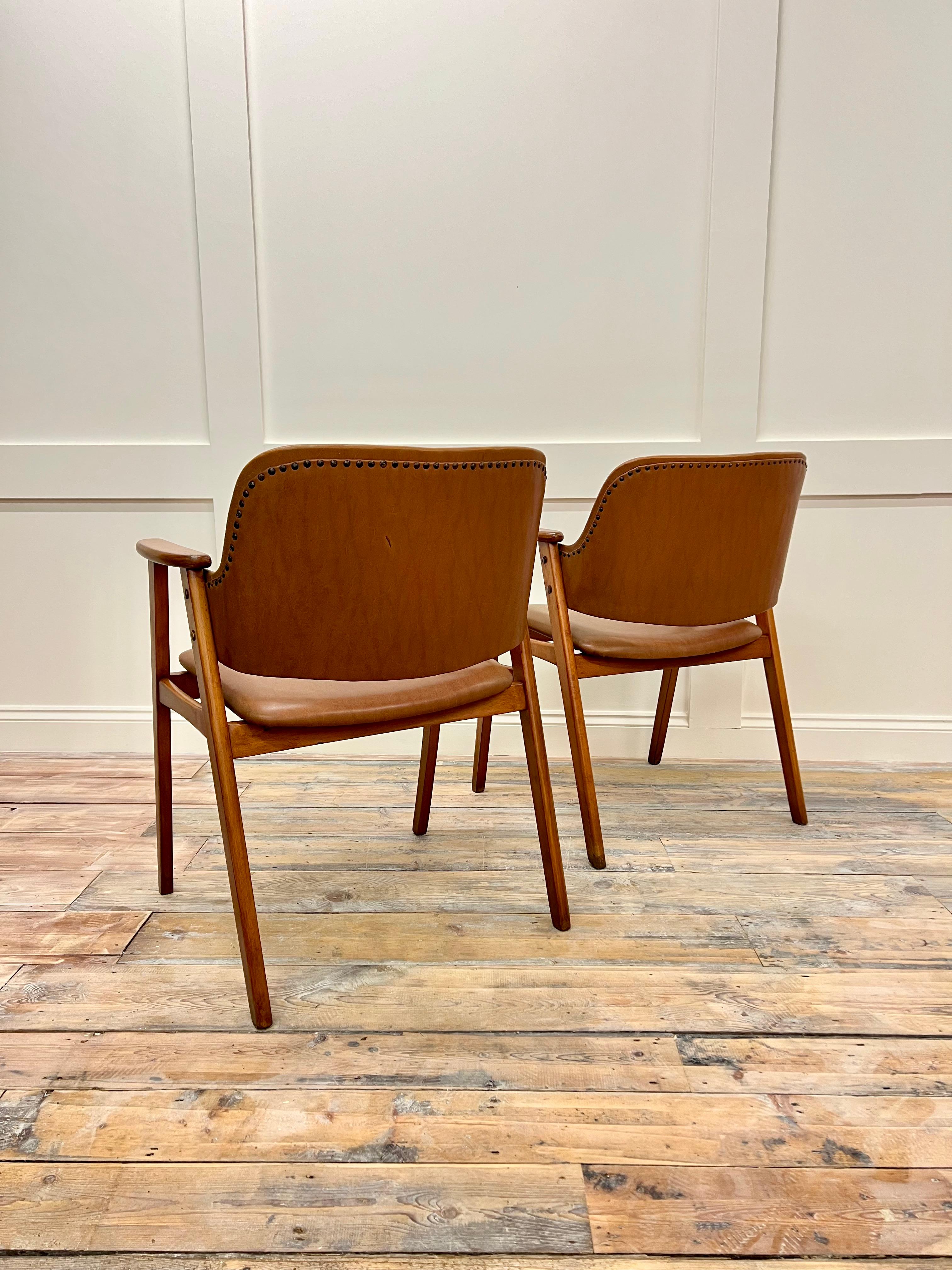 Set of 2 Midcentury Modern Dining Chairs by Cees Braakman for Pastoe, c.1950s 2