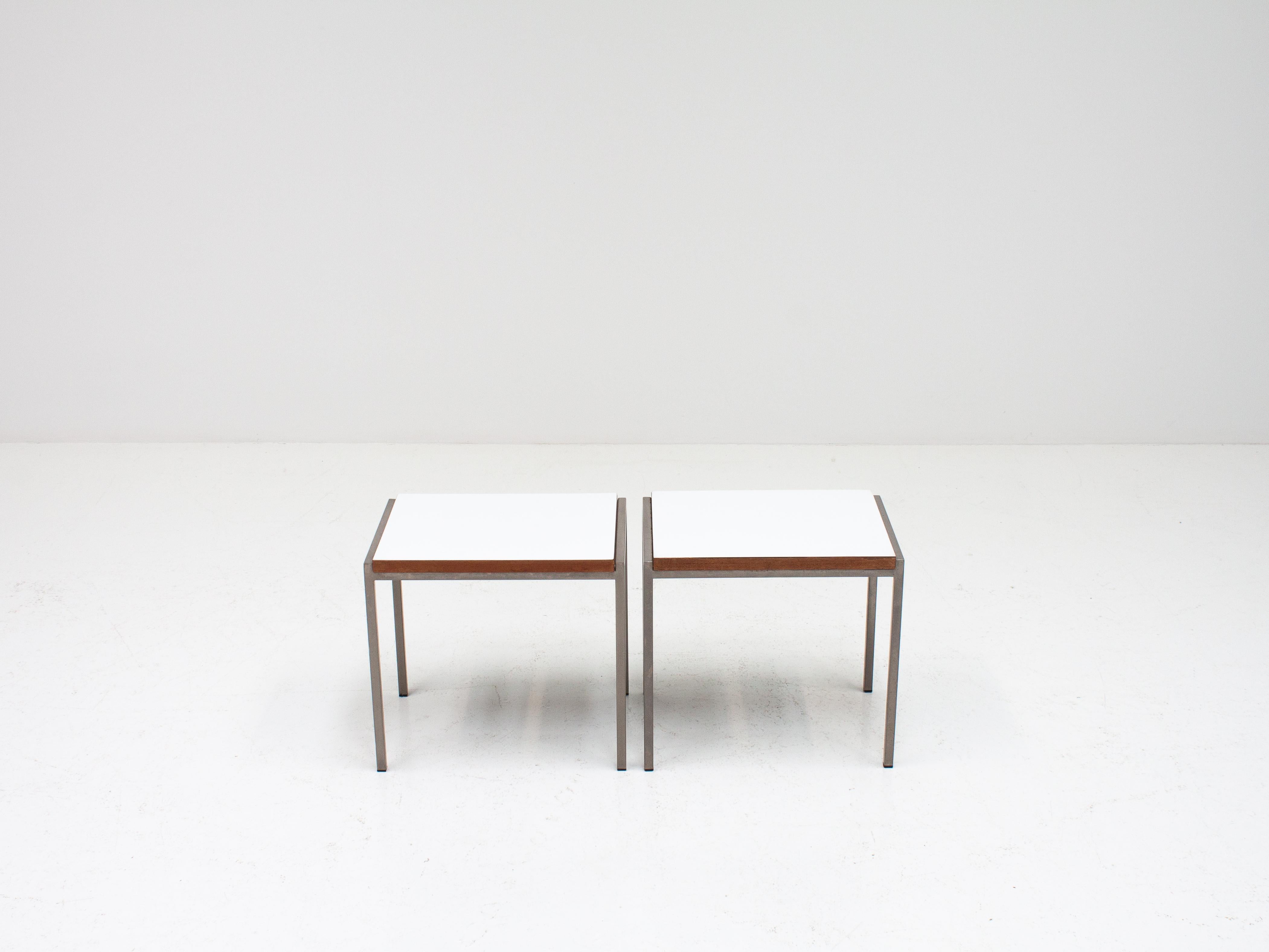 Dutch Pair of Cees Braakman Side Tables From The 'Japanese series' For UMS Pastoe