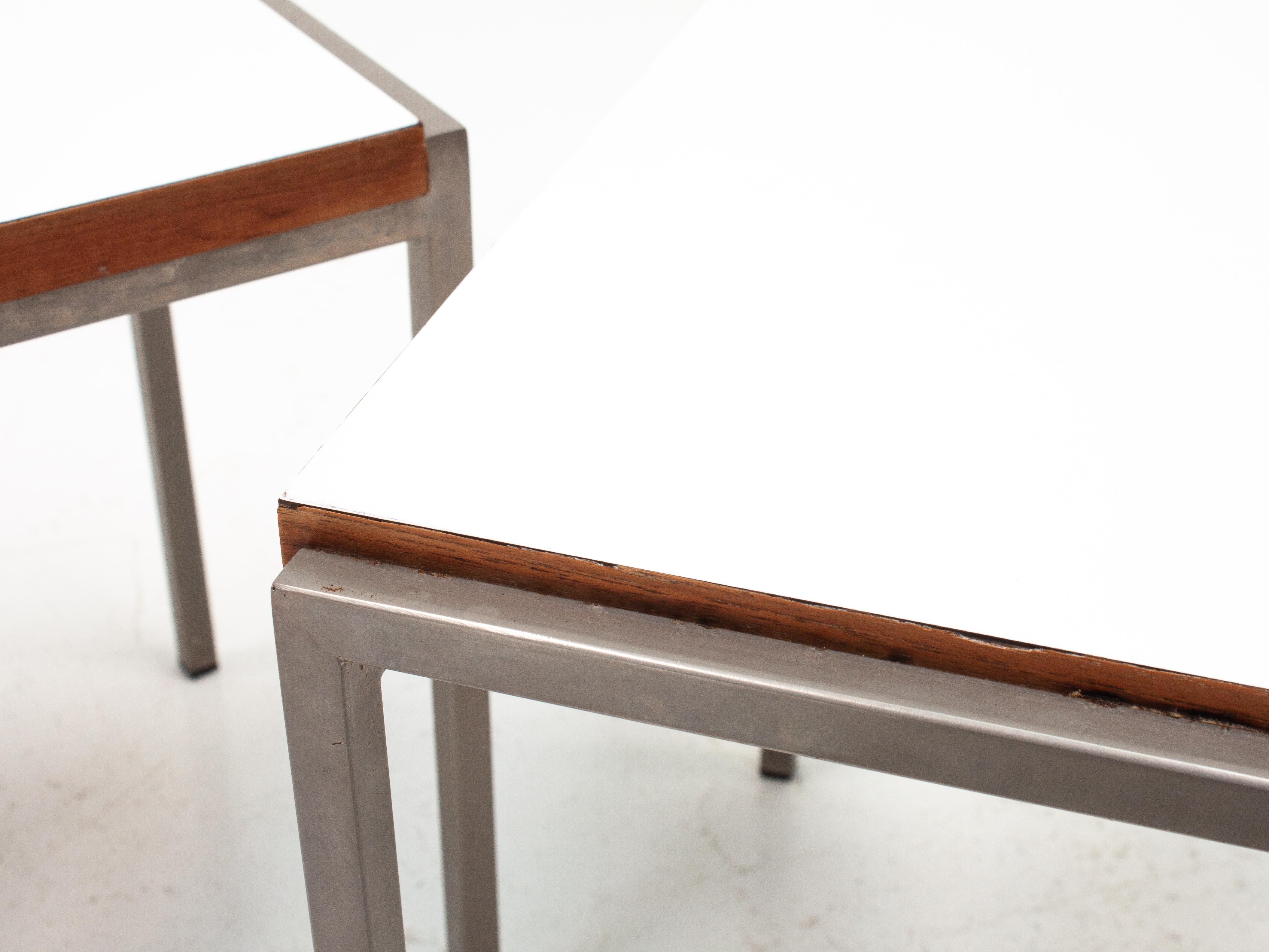 20th Century Pair of Cees Braakman Side Tables From The 'Japanese series' For UMS Pastoe