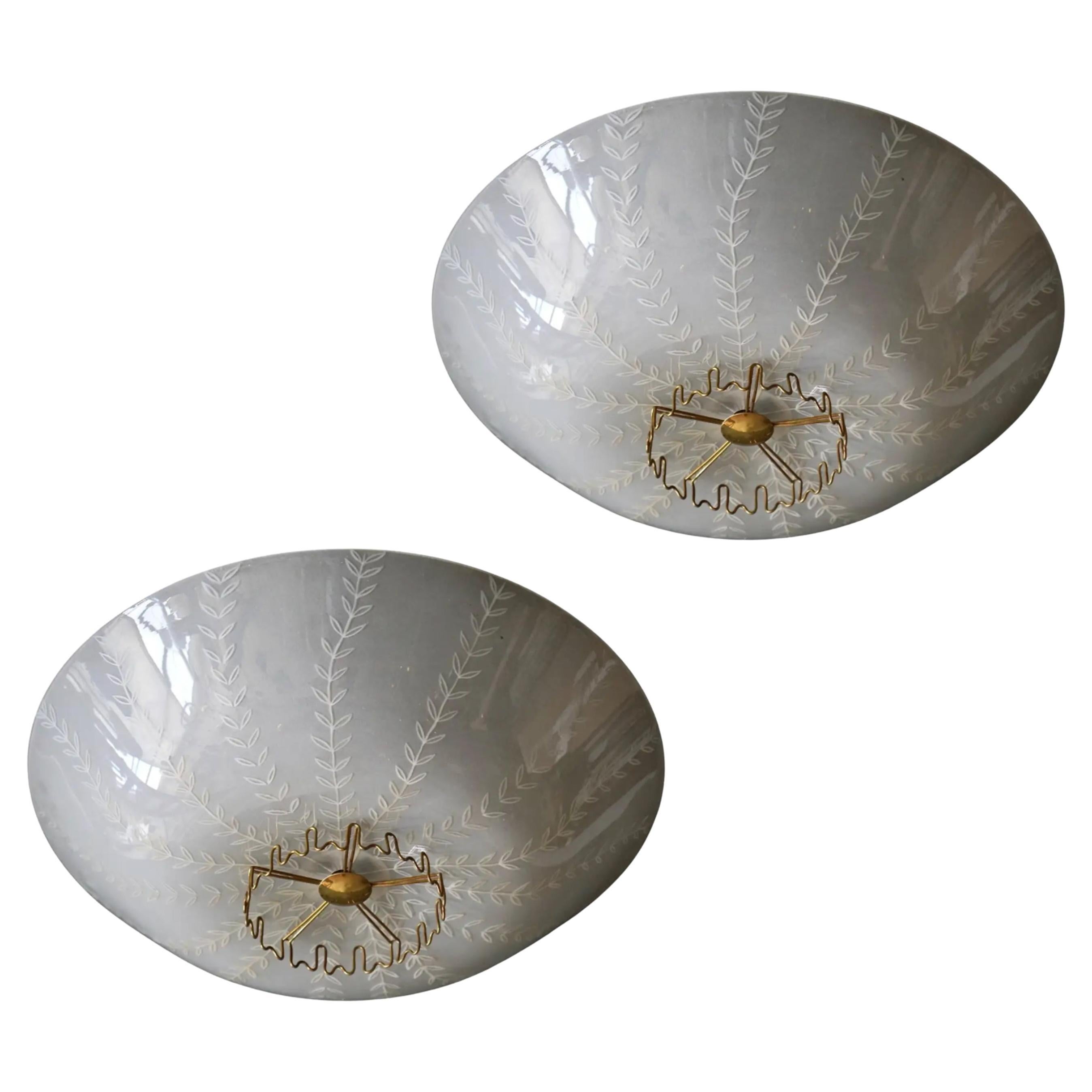 A pair of ceiling light by Lisa Johansson-Pape For Sale