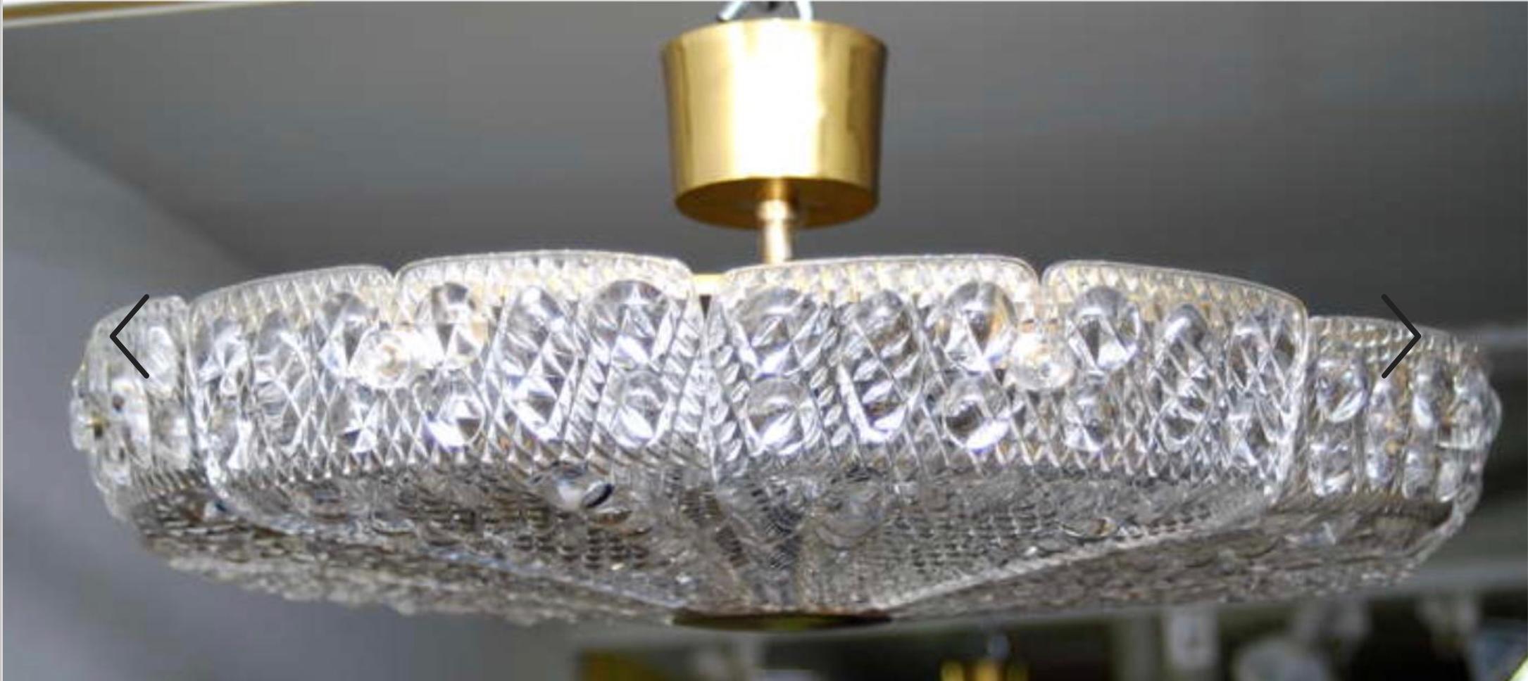 Scandinavo moderno Una coppia di lampade da soffitto di Orrefors in vendita